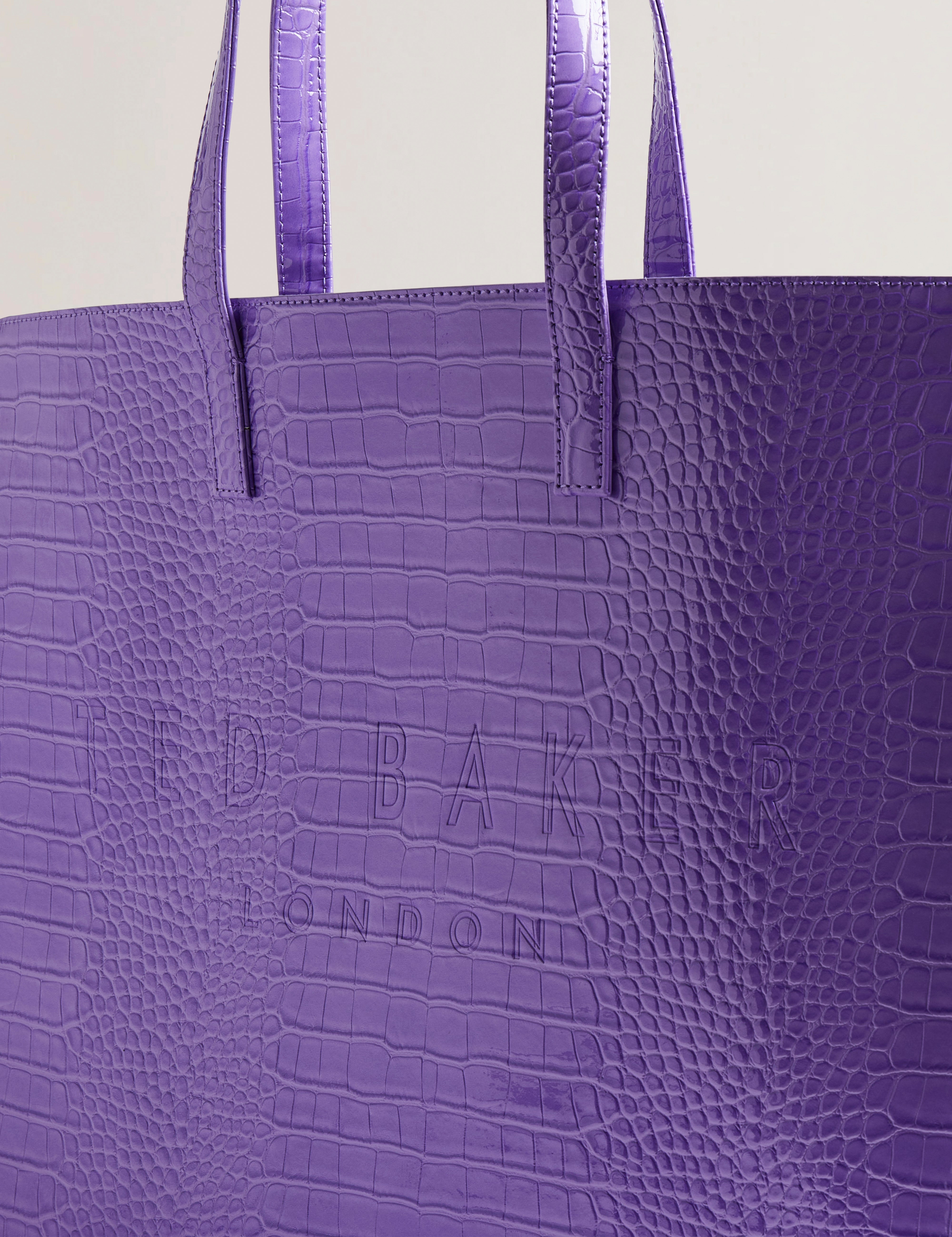 Allicon Croc Effect Extra Large Icon Bag Brt-Purple