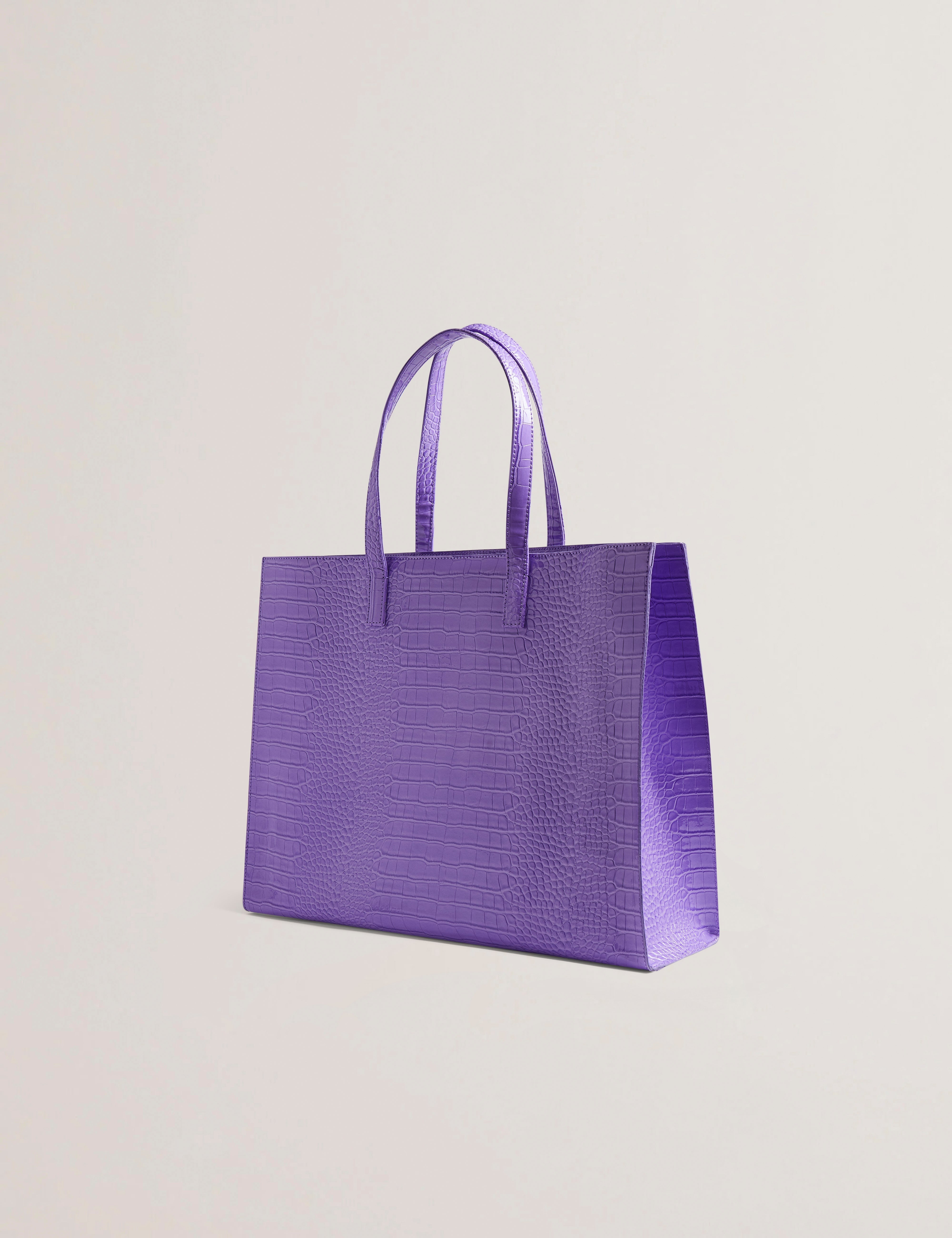 Allicon Croc Effect Extra Large Icon Bag Brt-Purple