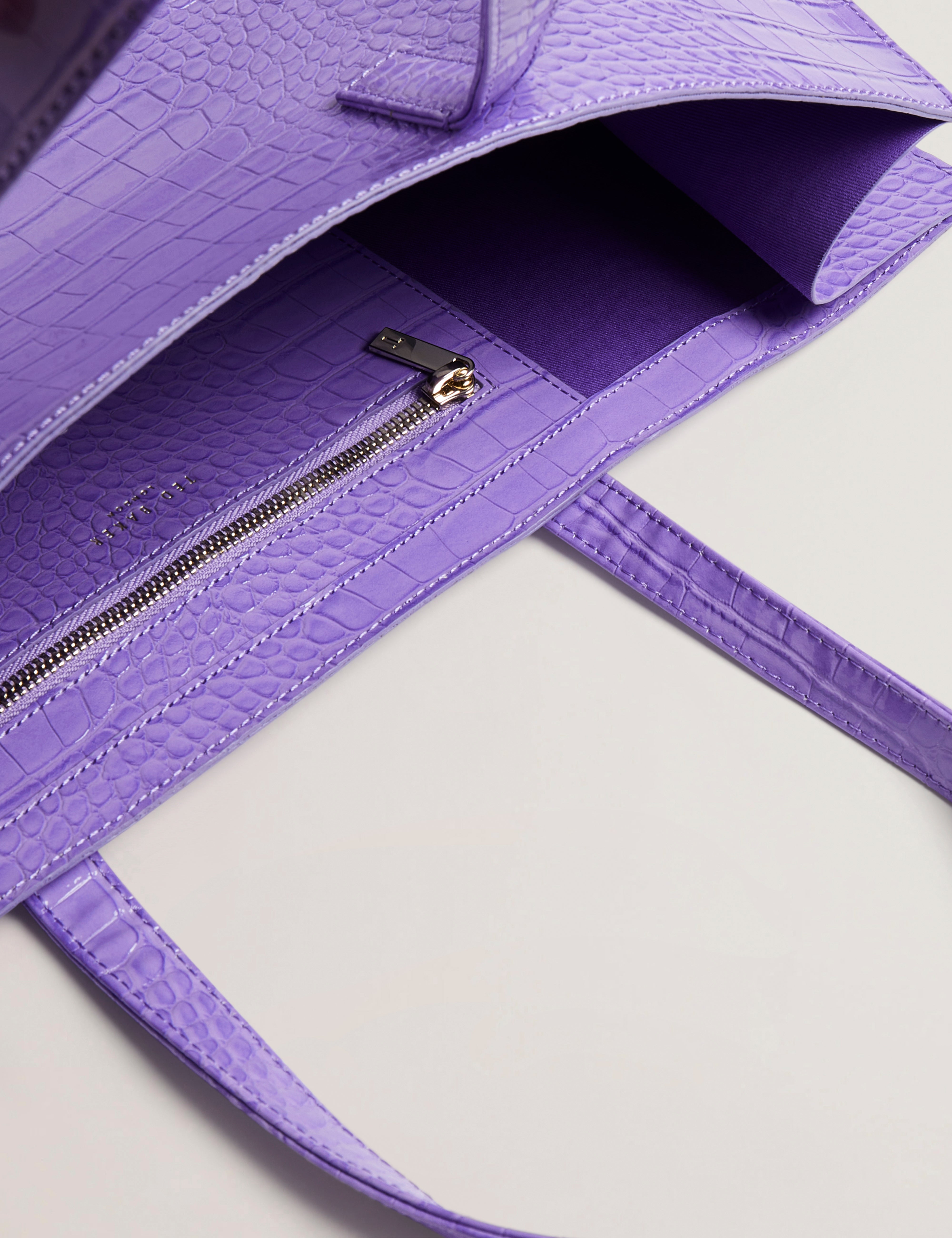 Allicon Croc Effect Extra Large Icon Bag Brt-Purple