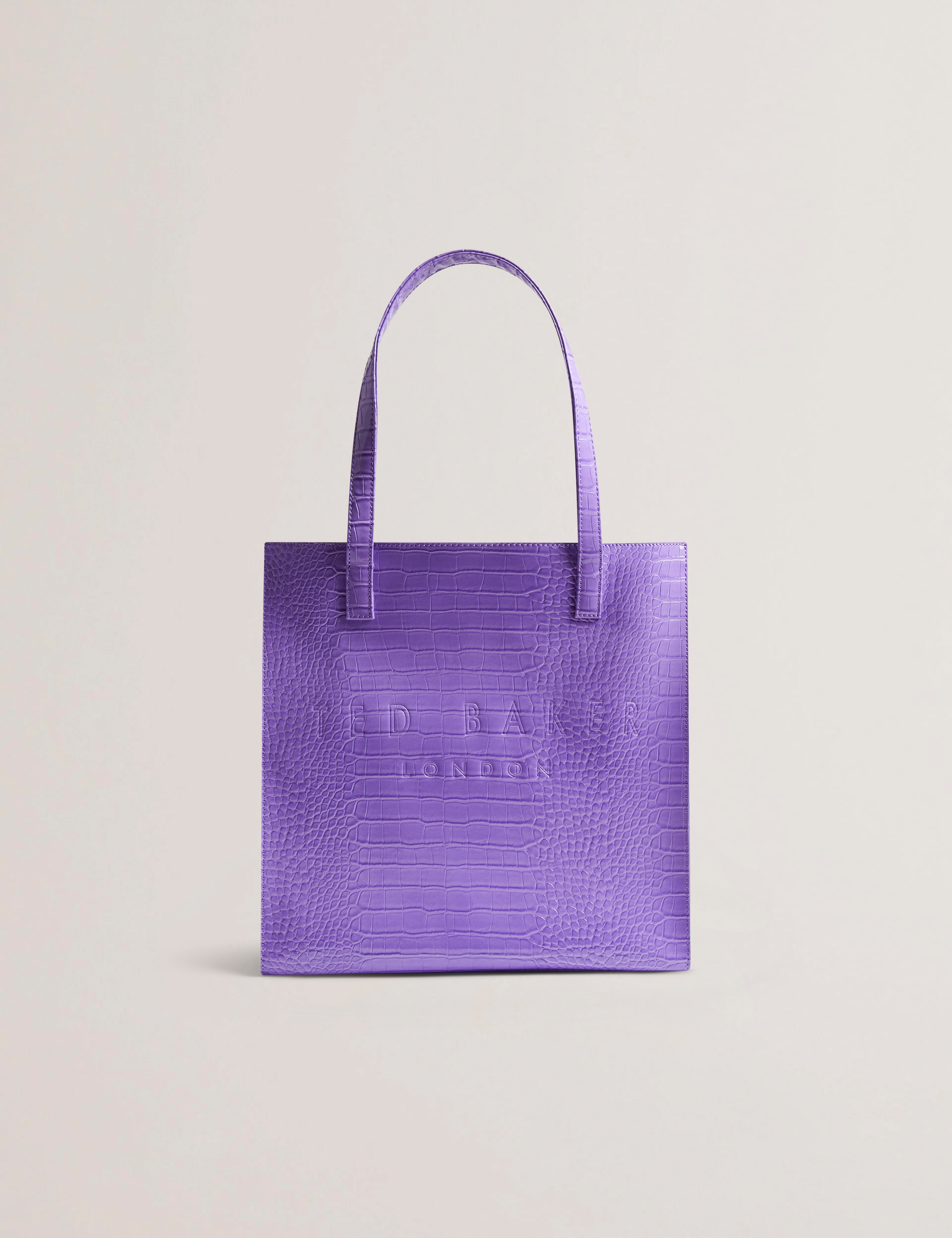Croccon Croc Effect Large Icon Bag Brt-Purple