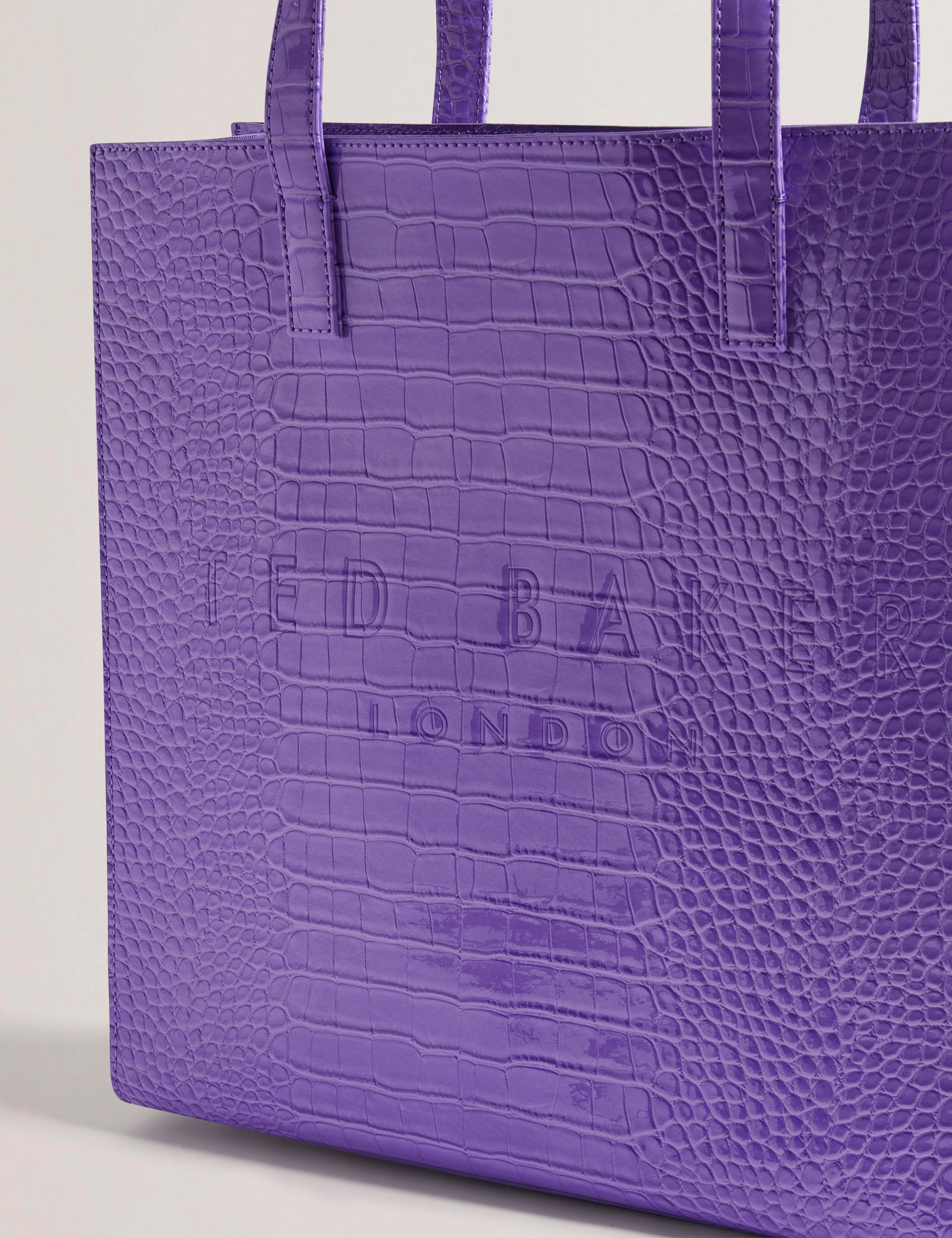 Croccon Croc Effect Large Icon Bag Brt-Purple