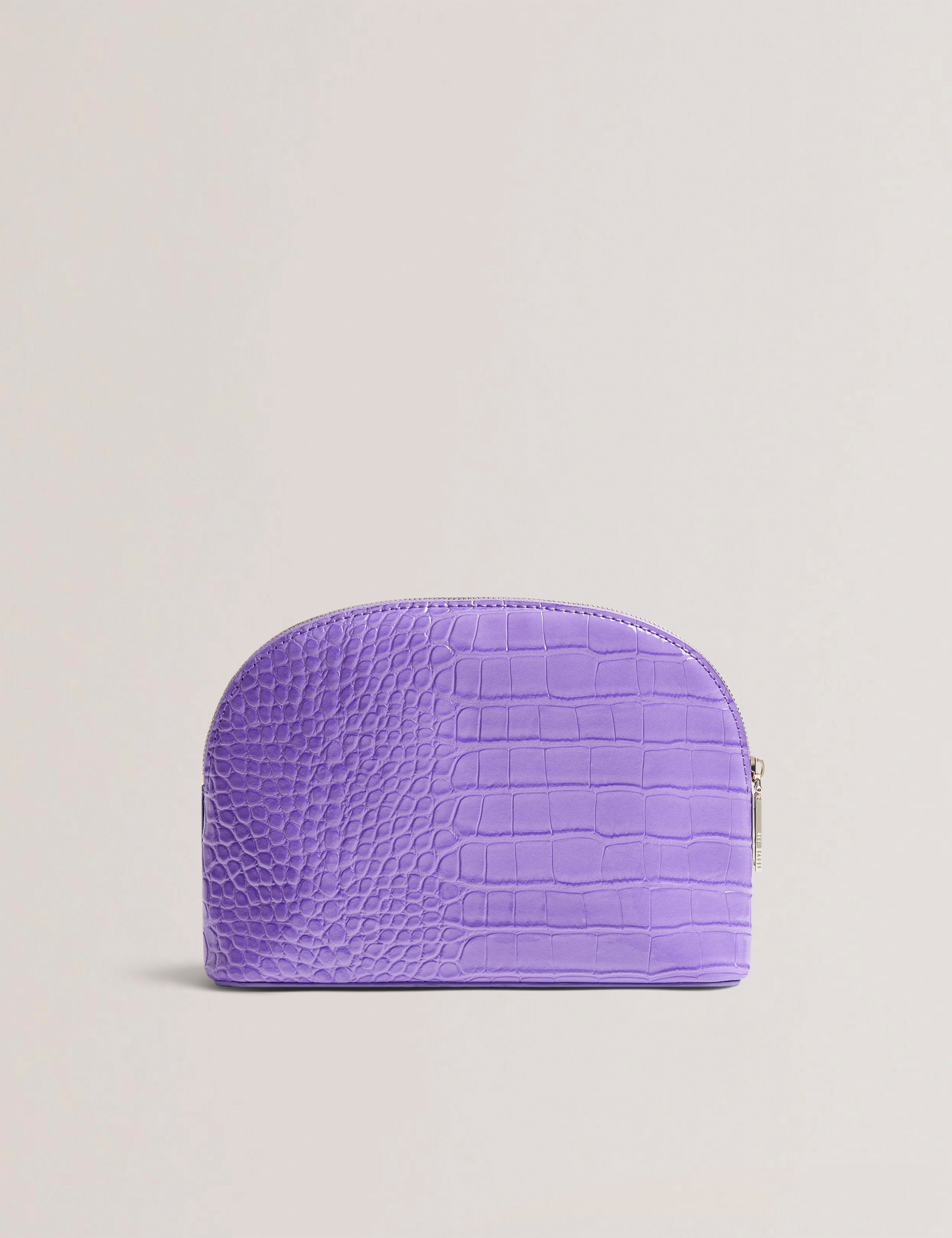 Crocala Croc Effect Makeup Bag Brt-Purple
