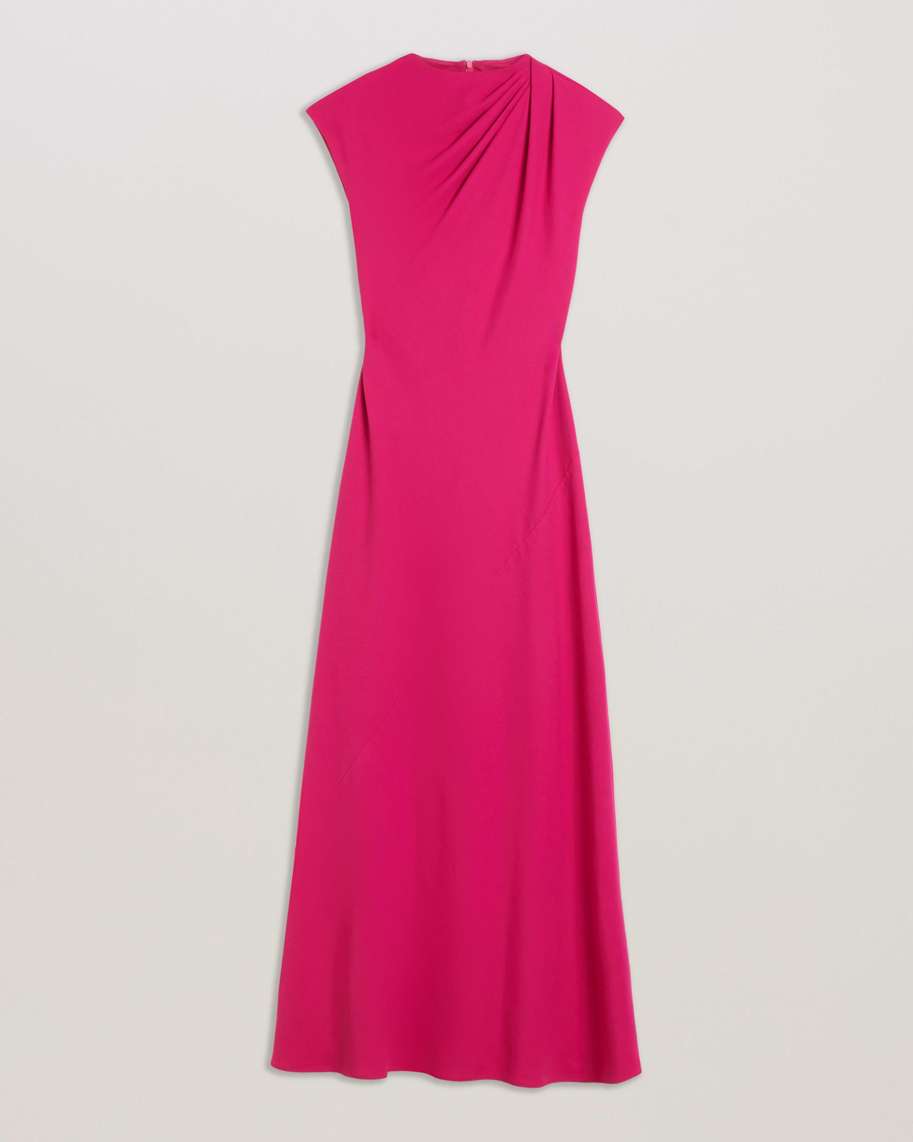 Ereas Drape Detail Slip Maxi Dress Pink