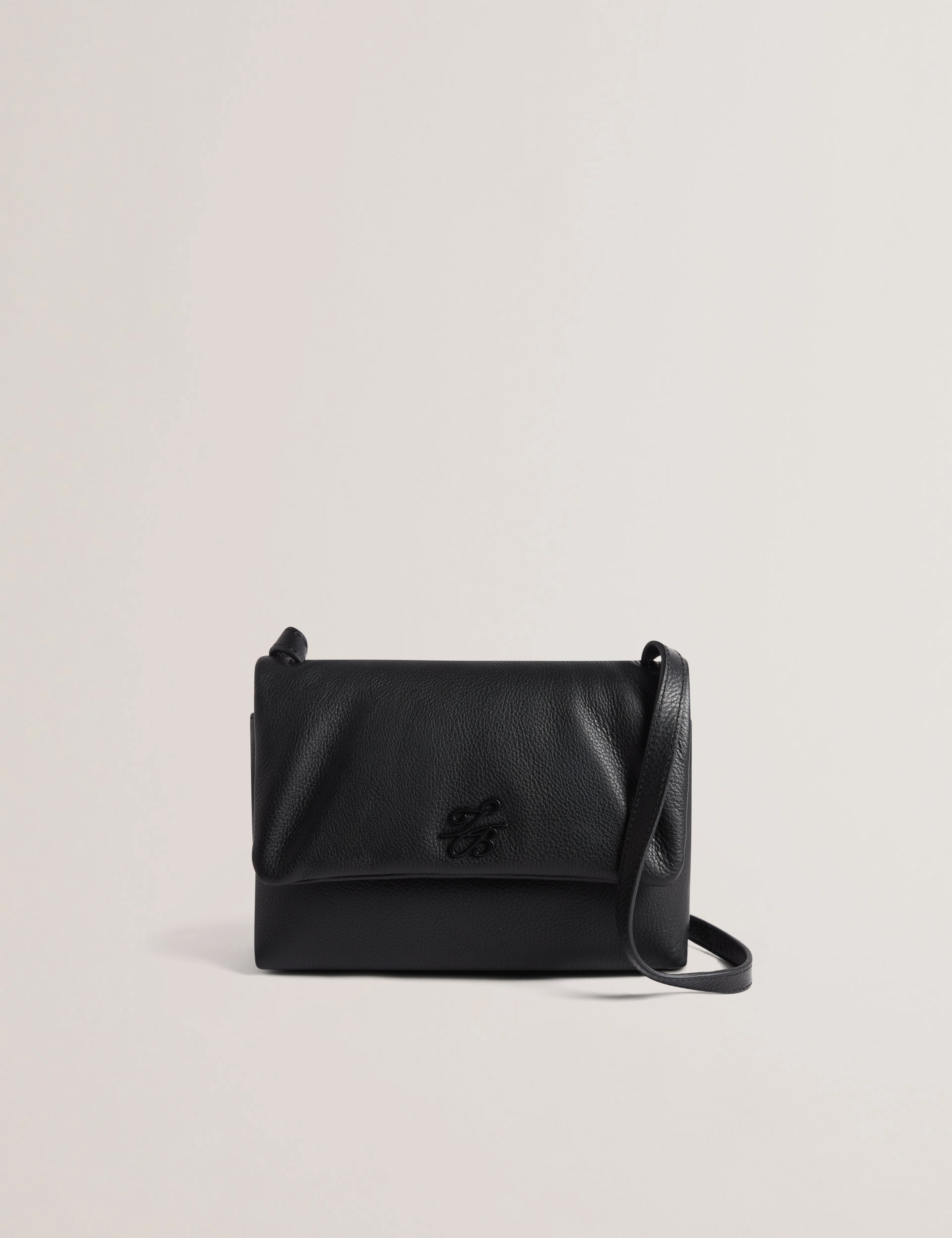 Marrisa Padded Leather Crossbody Bag Black