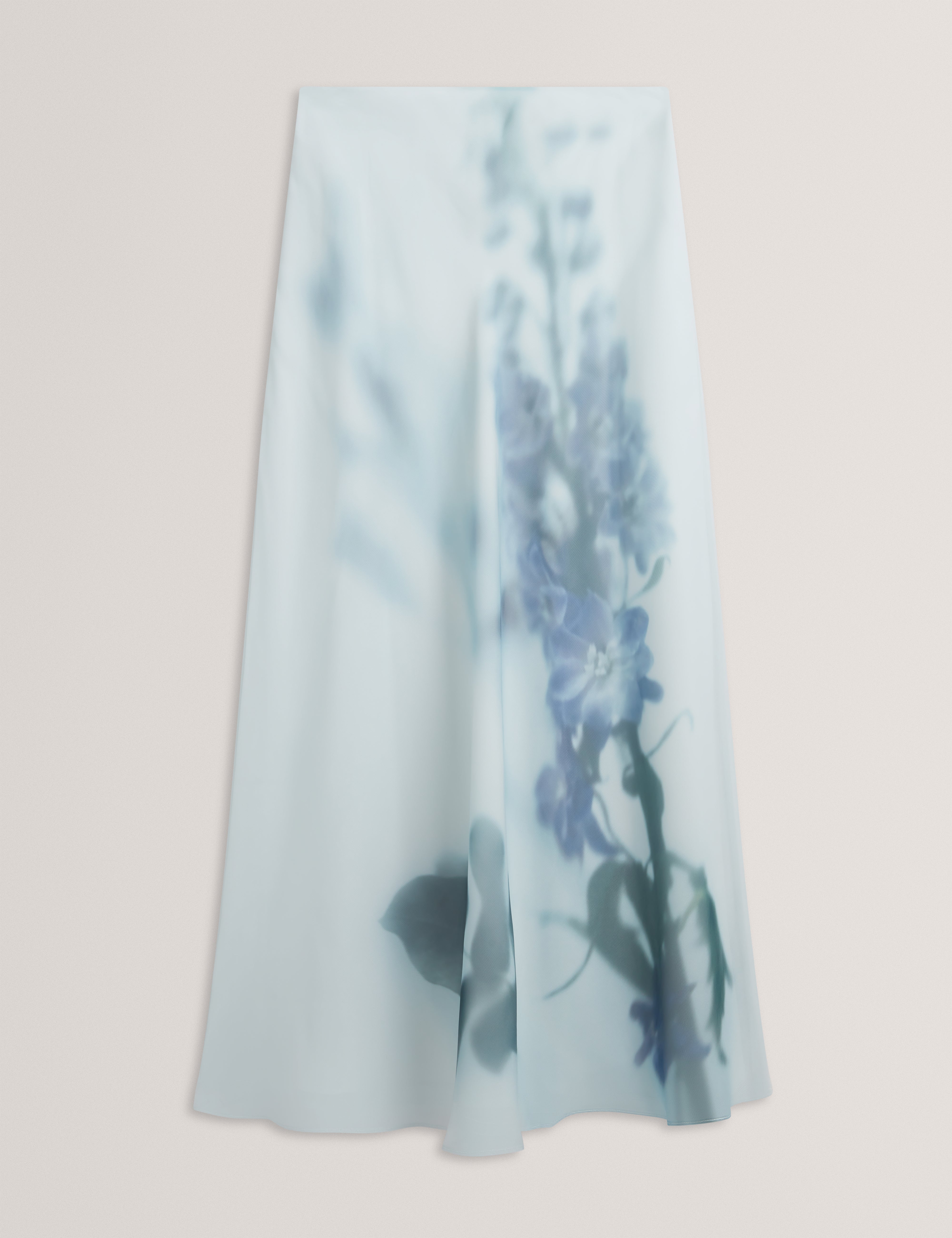 Lucania Chiffon Printed Maxi Skirt Lt-Green