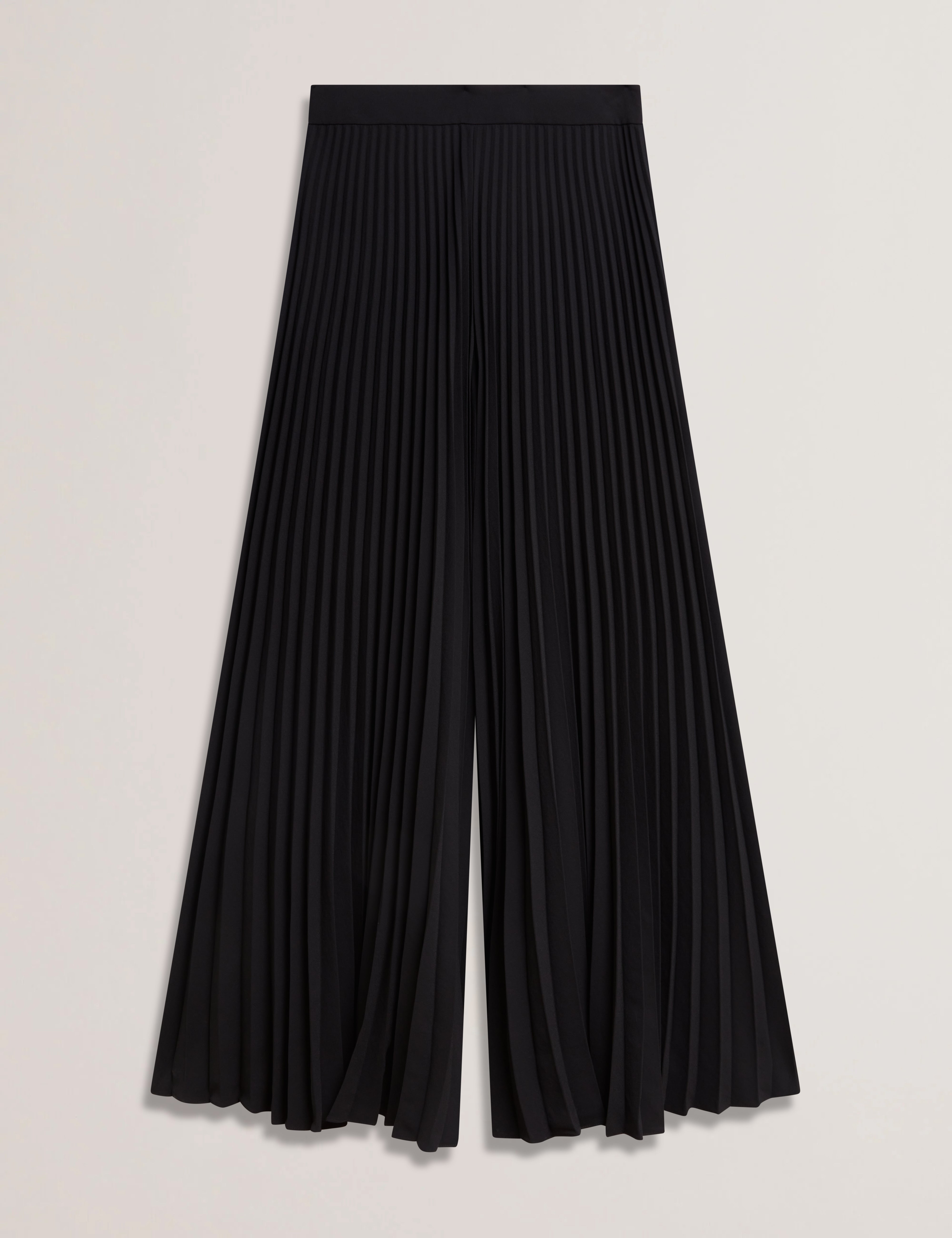 Haryx Pleated Wide Leg Crepe Trouser Black