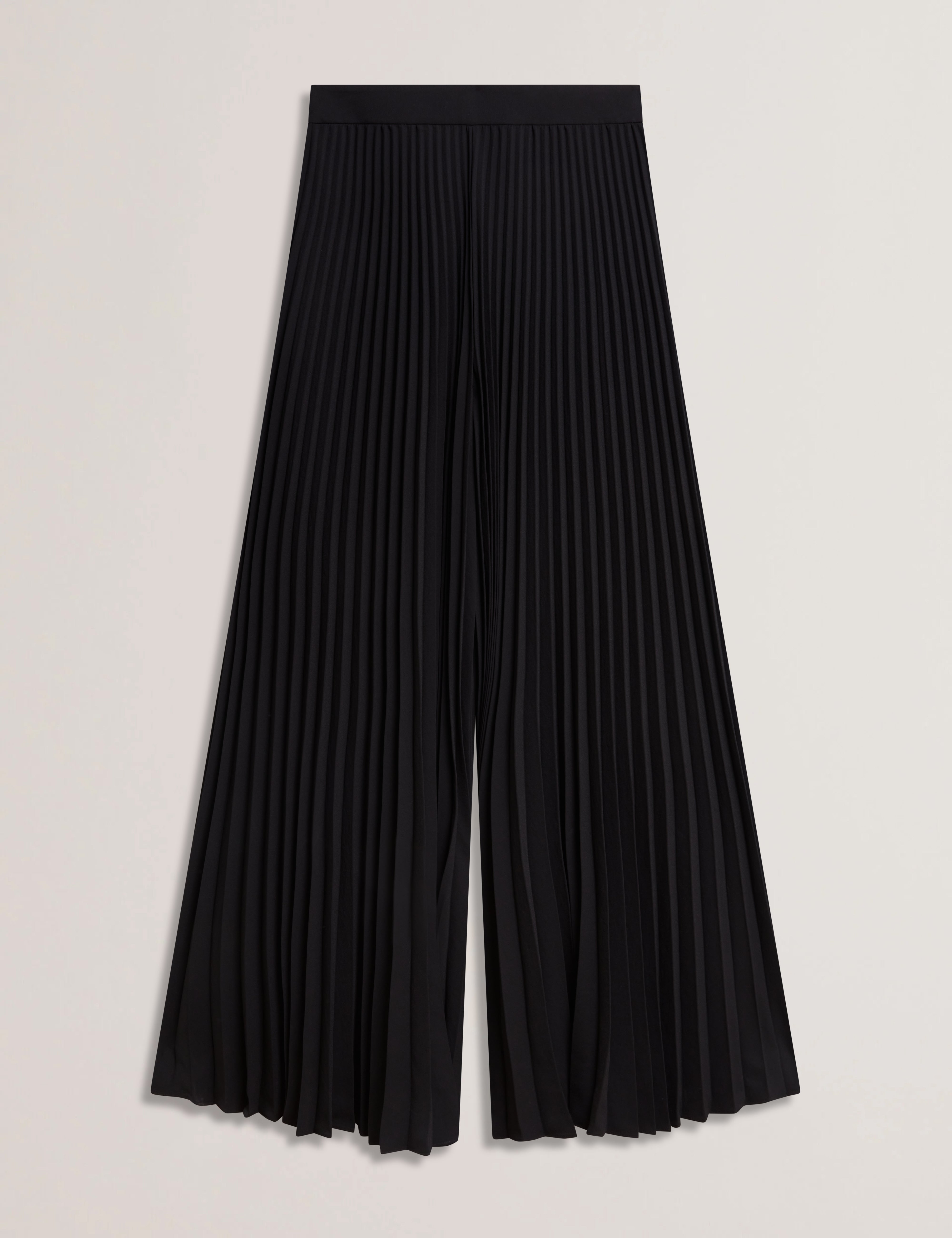 Haryx Pleated Wide Leg Crepe Trouser Black