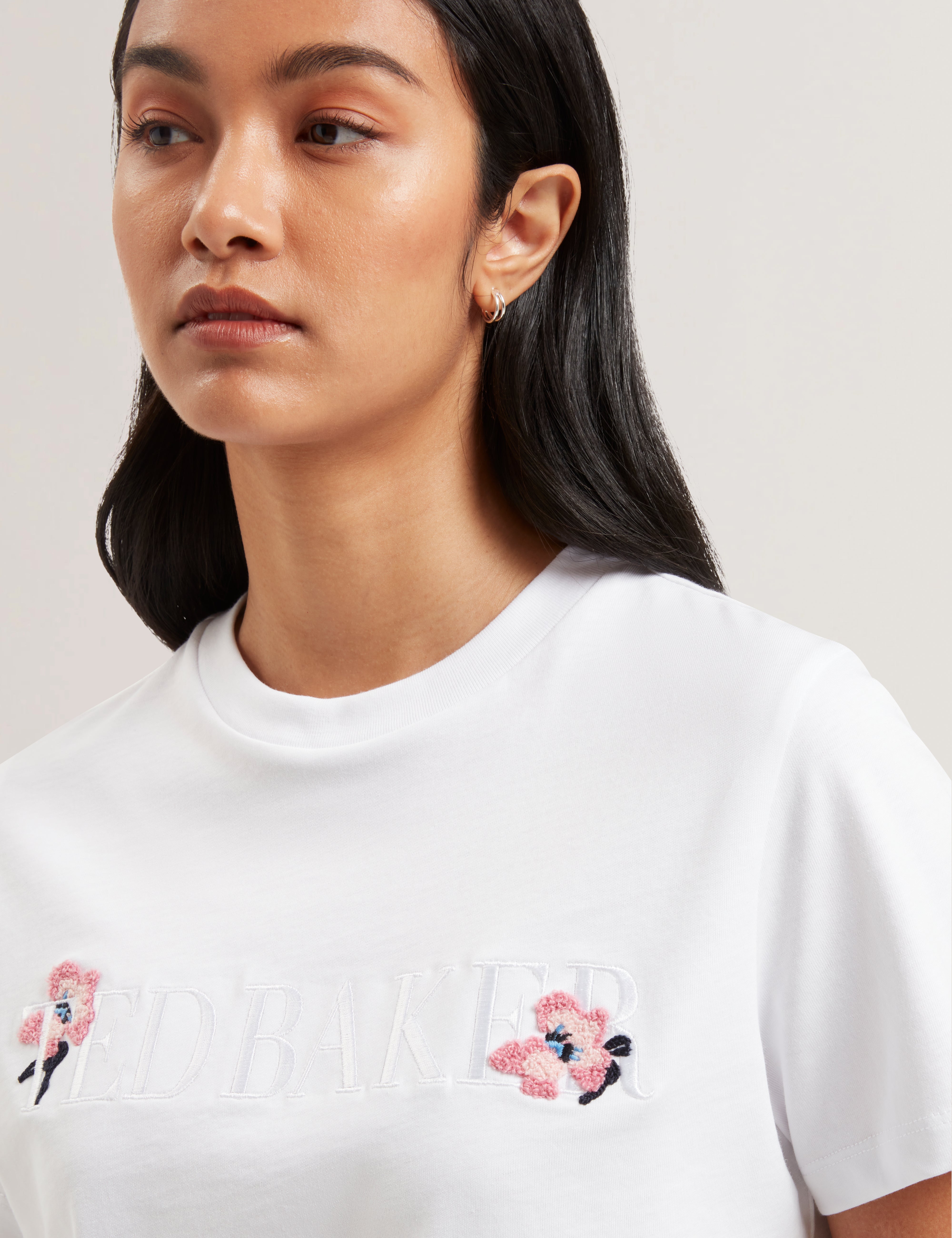 Molii Ted Baker Branded Cropped Tee White
