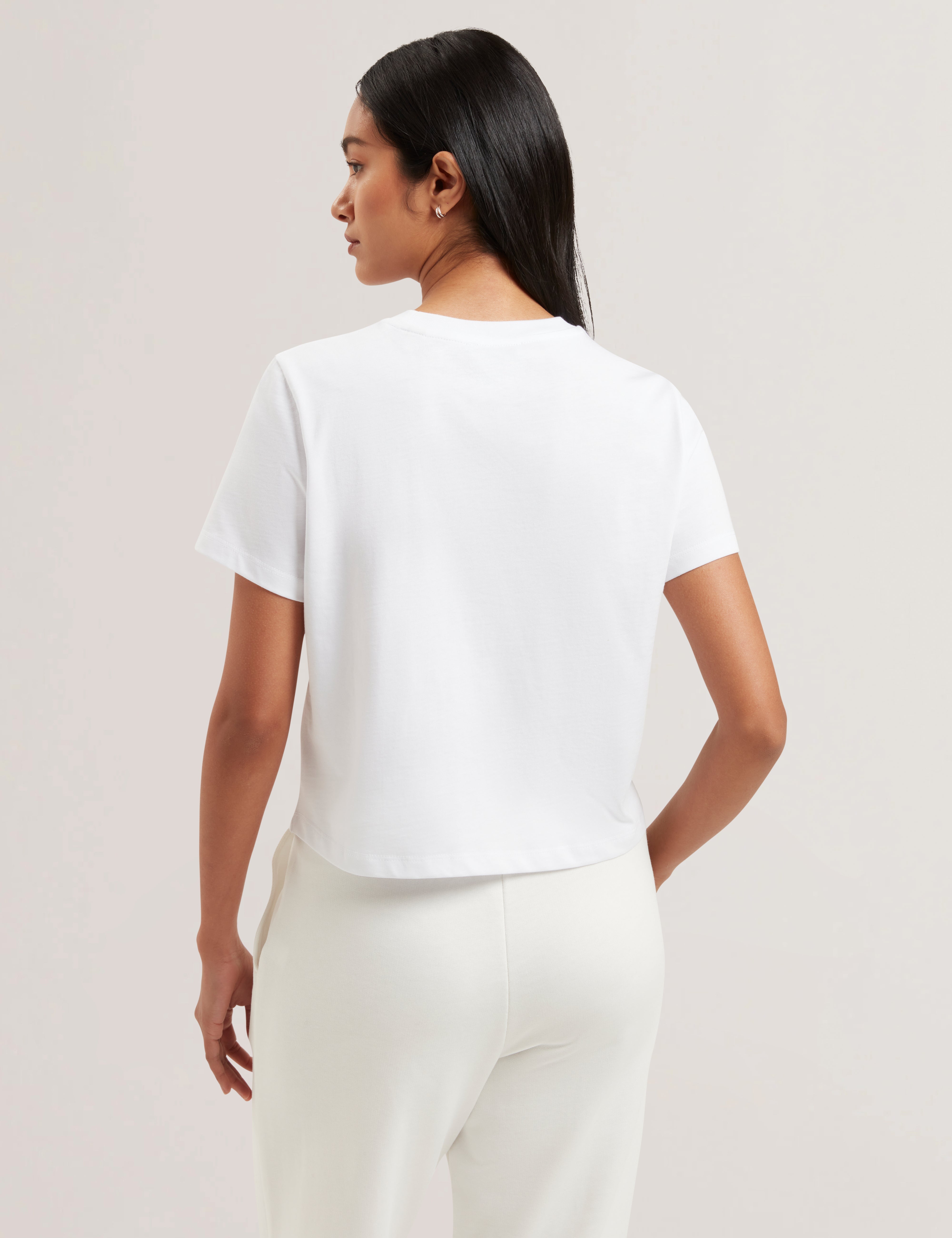 Molii Ted Baker Branded Cropped Tee White