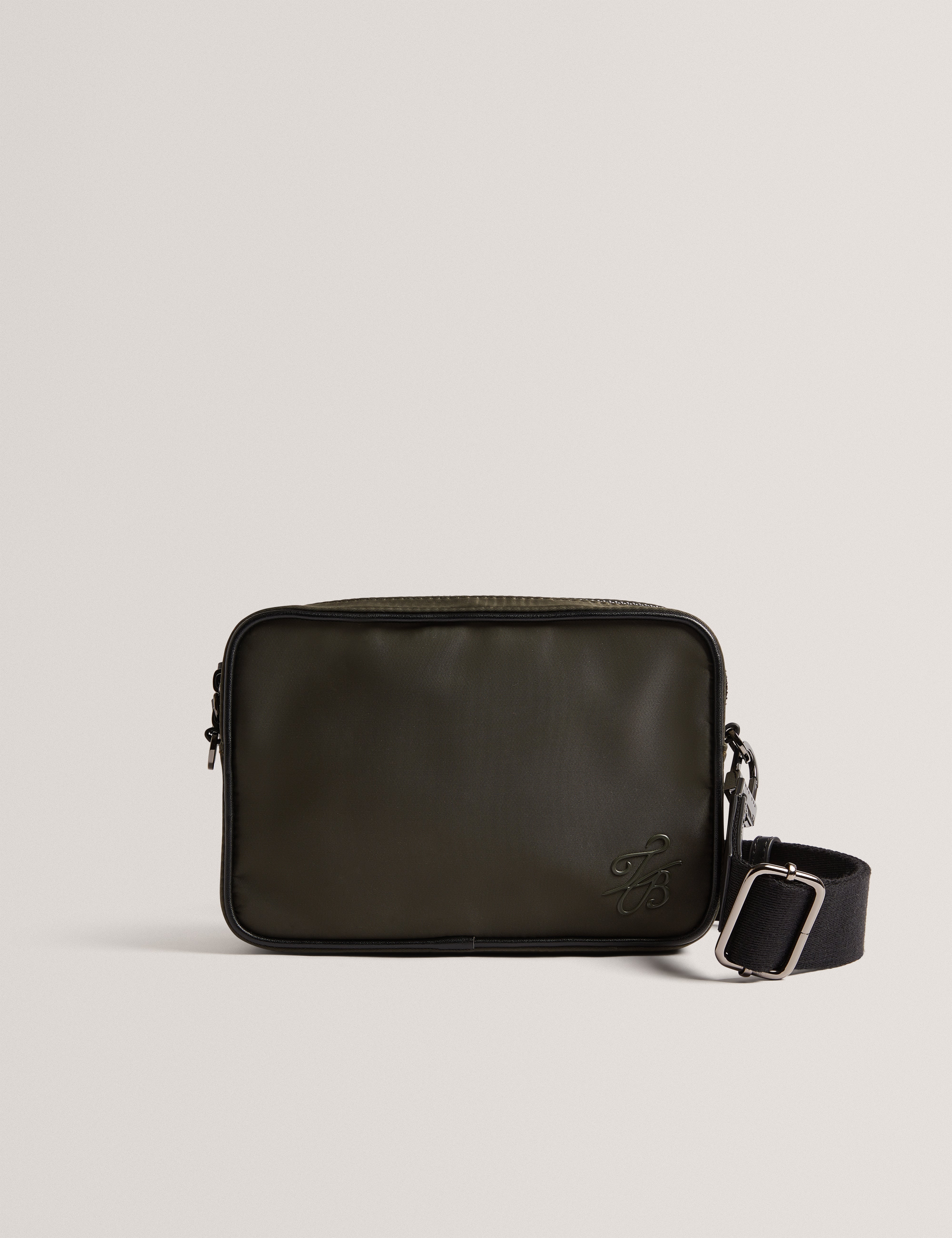 Nesbiit Nylon Tb Script Camera Crossbody Bag Khaki
