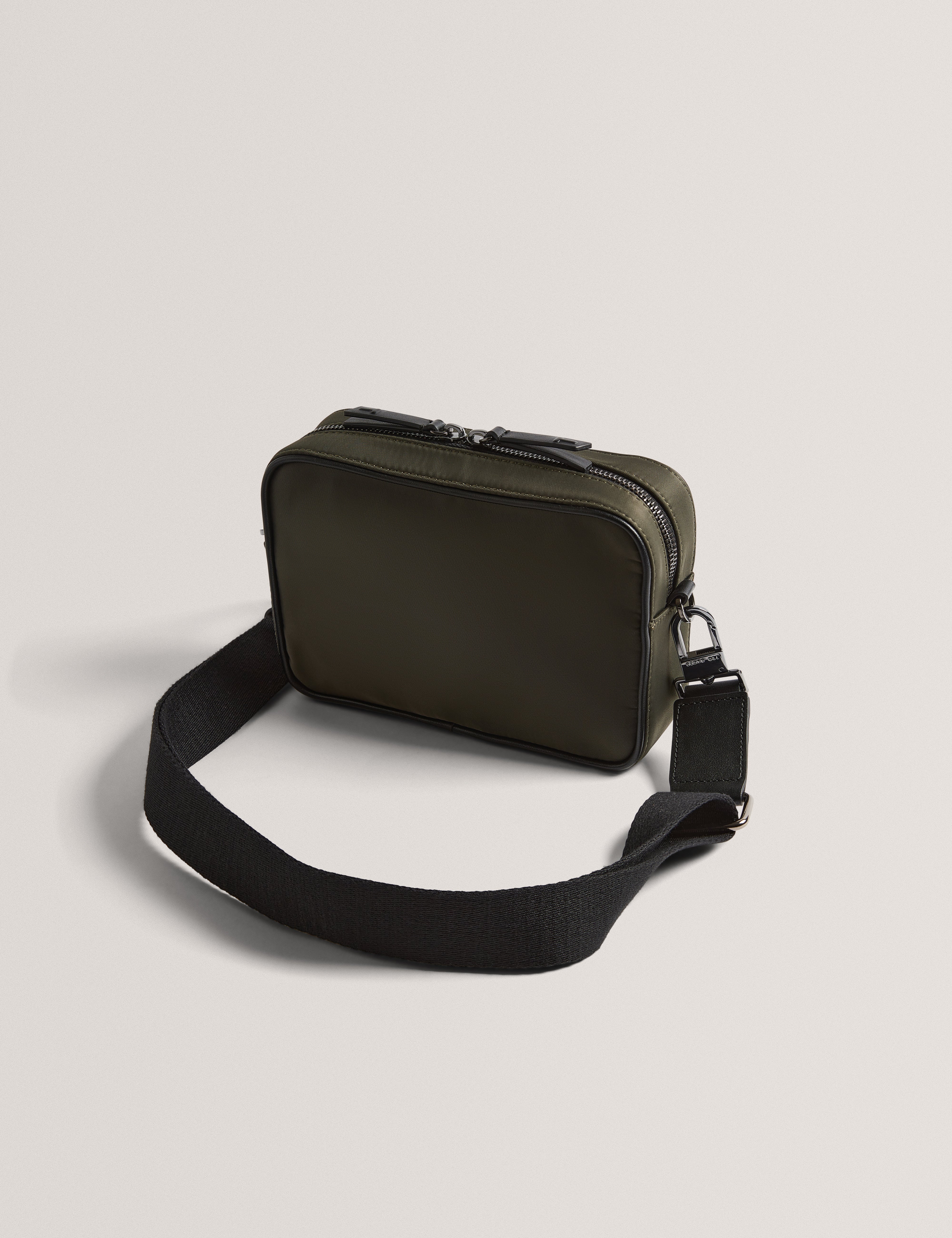 Nesbiit Nylon Tb Script Camera Crossbody Bag Khaki