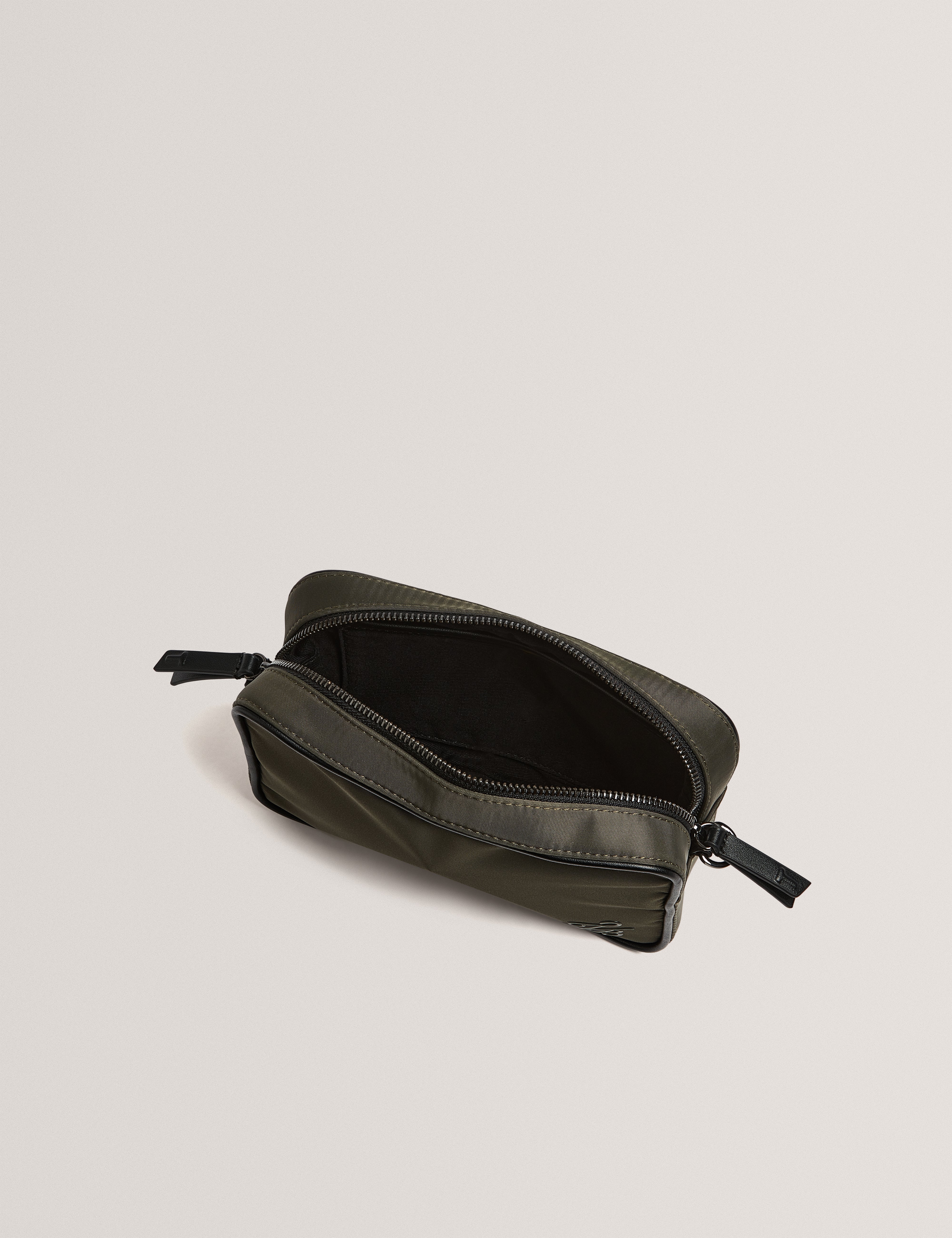 Nesbiit Nylon Tb Script Camera Crossbody Bag Khaki