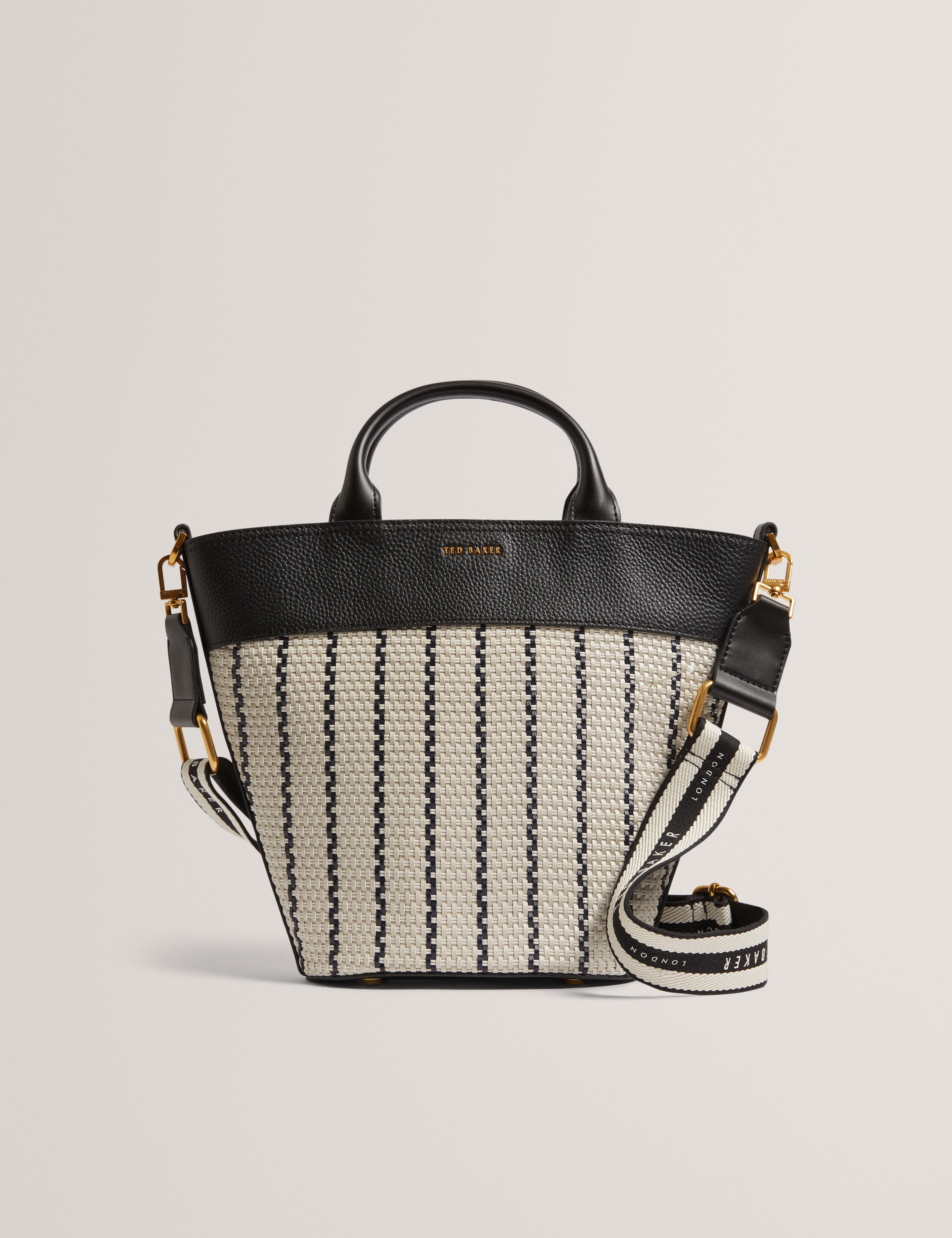 Riveri Woven Webbing Bucket Bag Navy