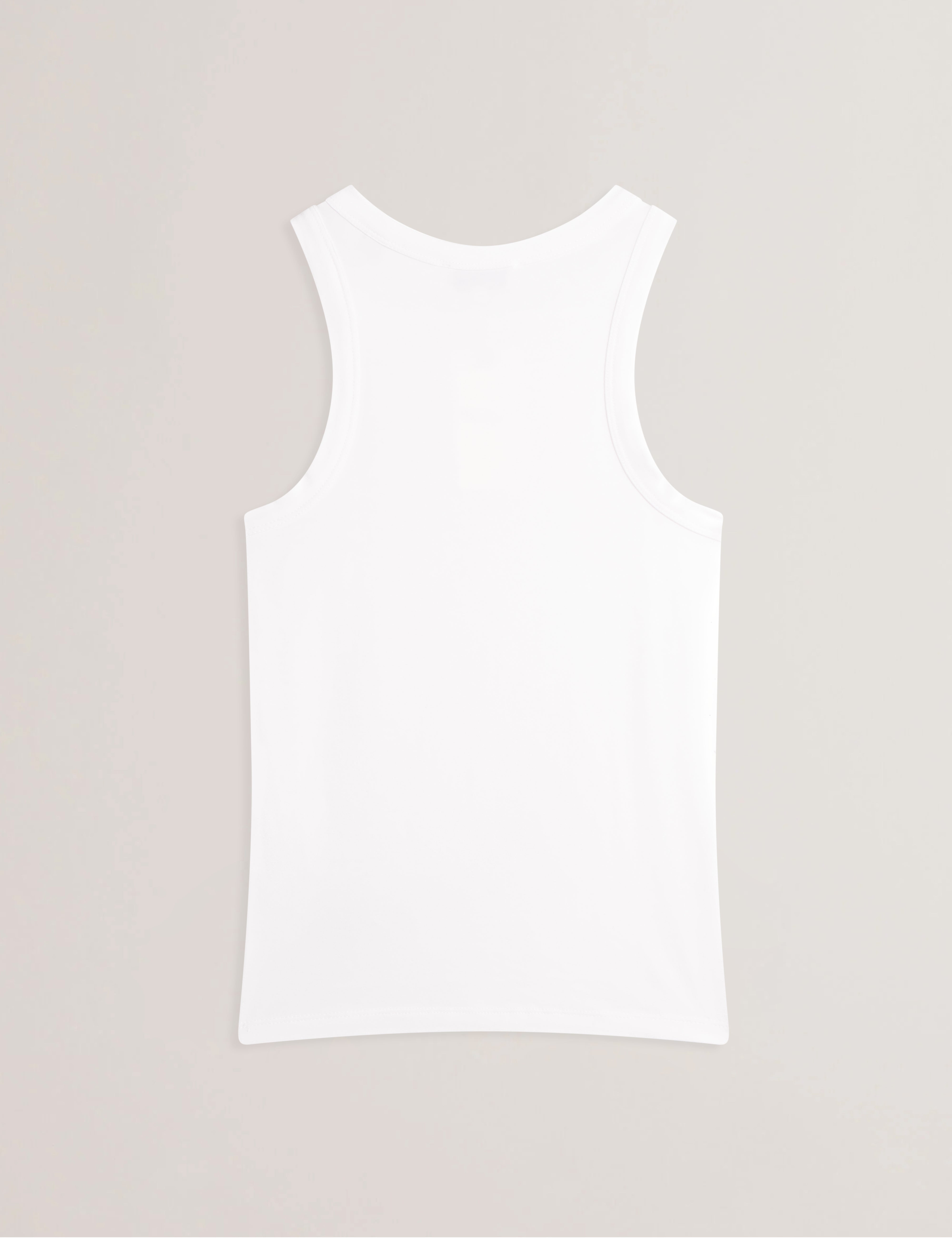 Casiy Jersey Tank Top With Branding Ivory
