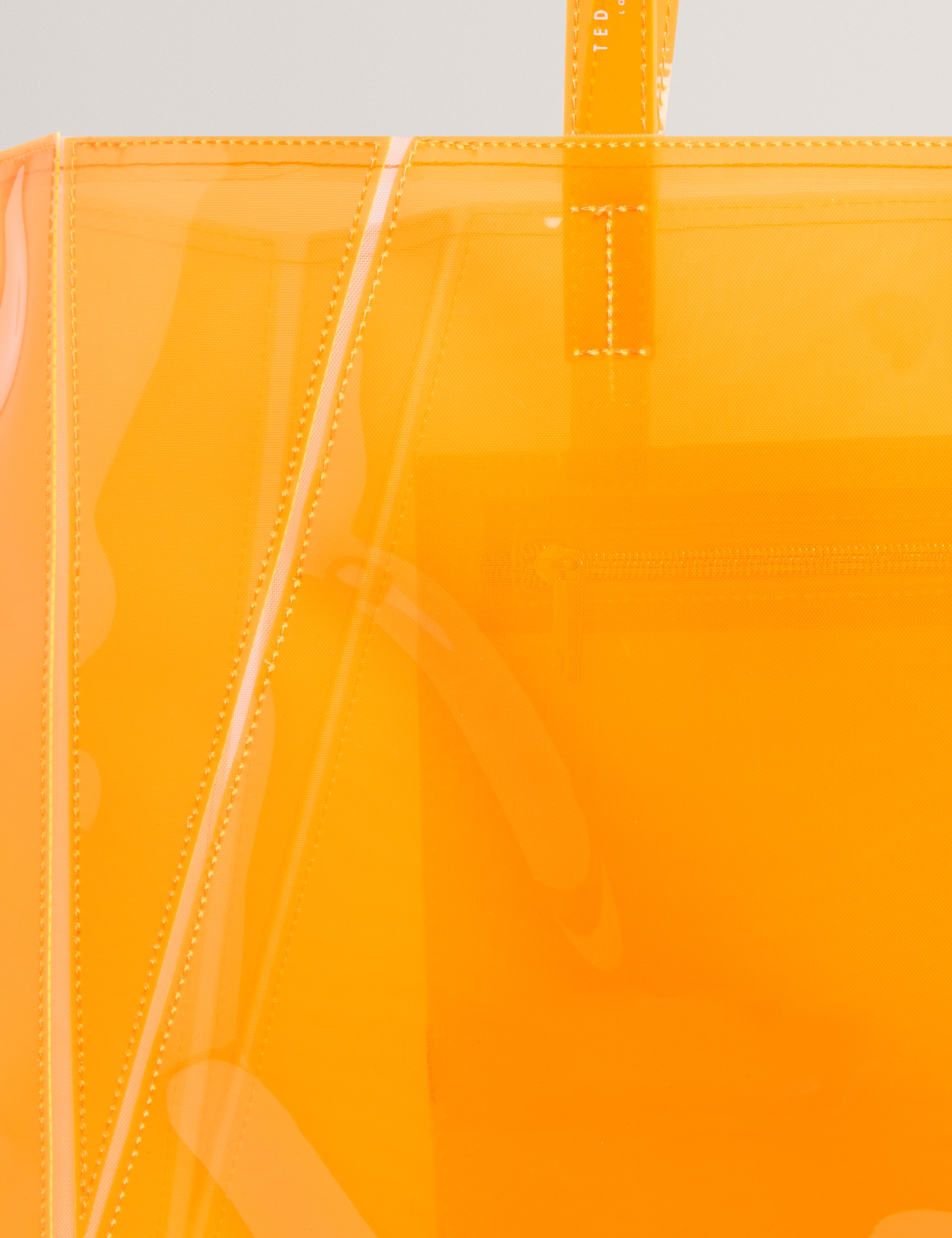 Vinessa Vinyl Collapsible Large Shopper Orange