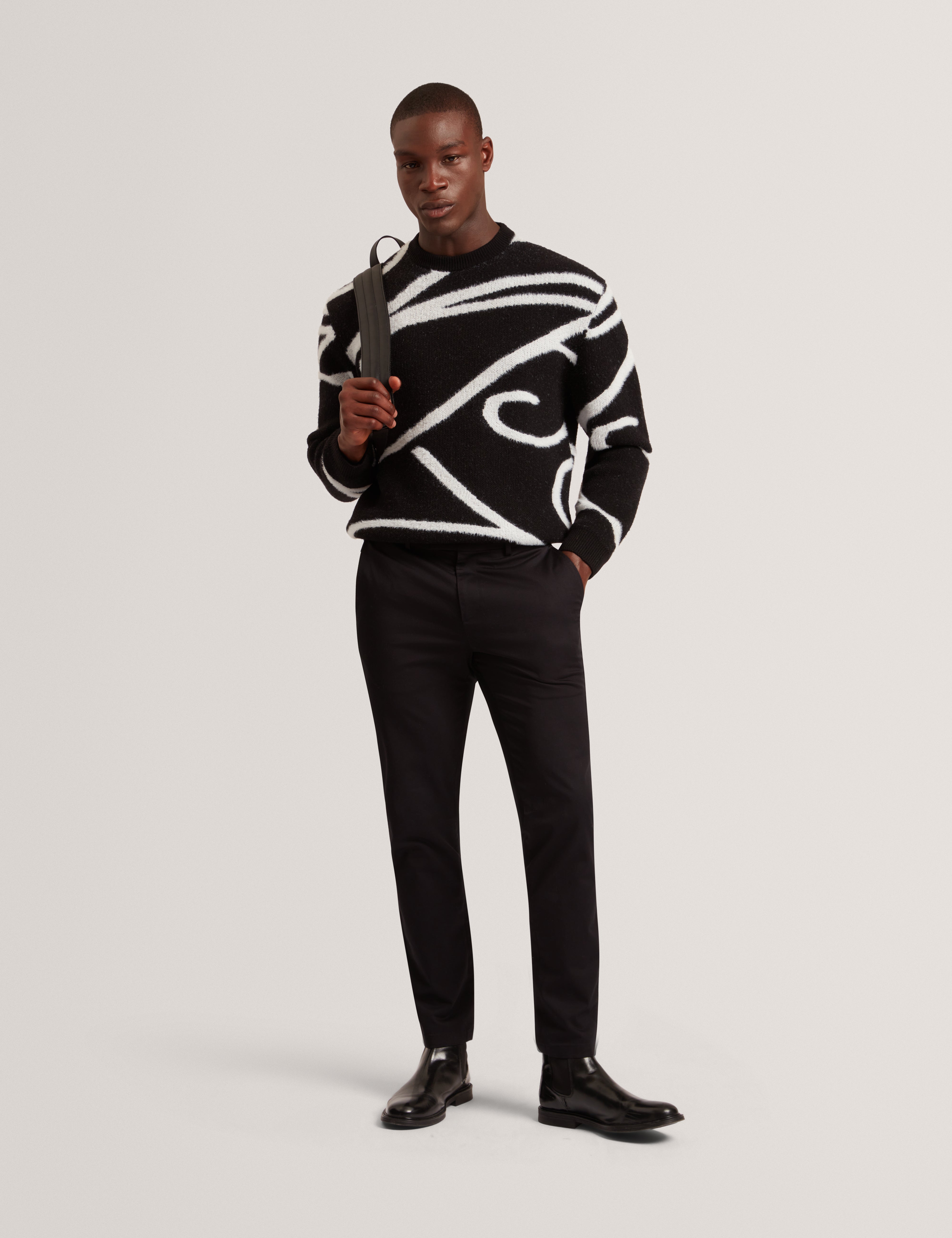 Oldrich Tb Script Graphic Jumper Black