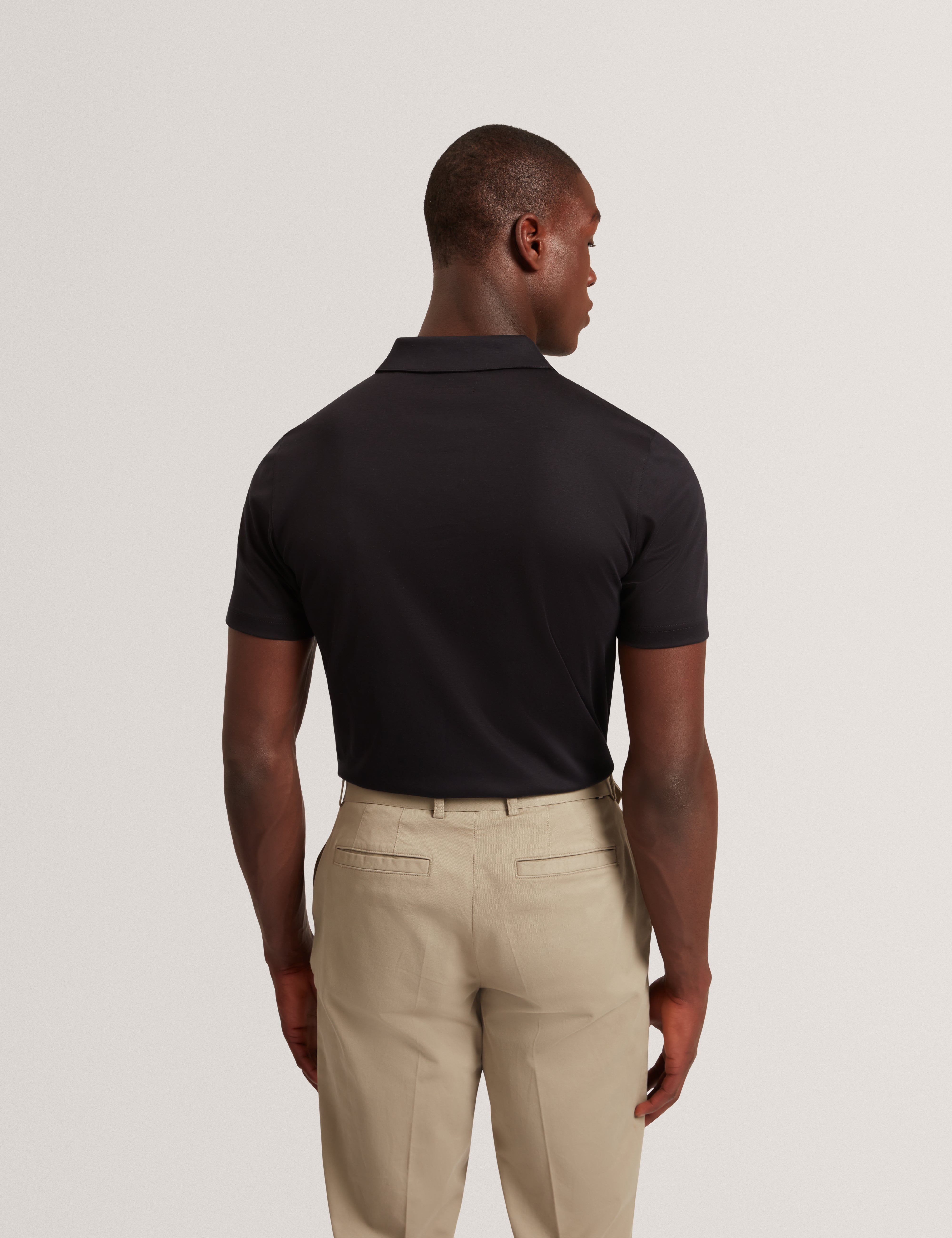 قميص بولو كونال إس إس عادي ناعم الملمس أسود