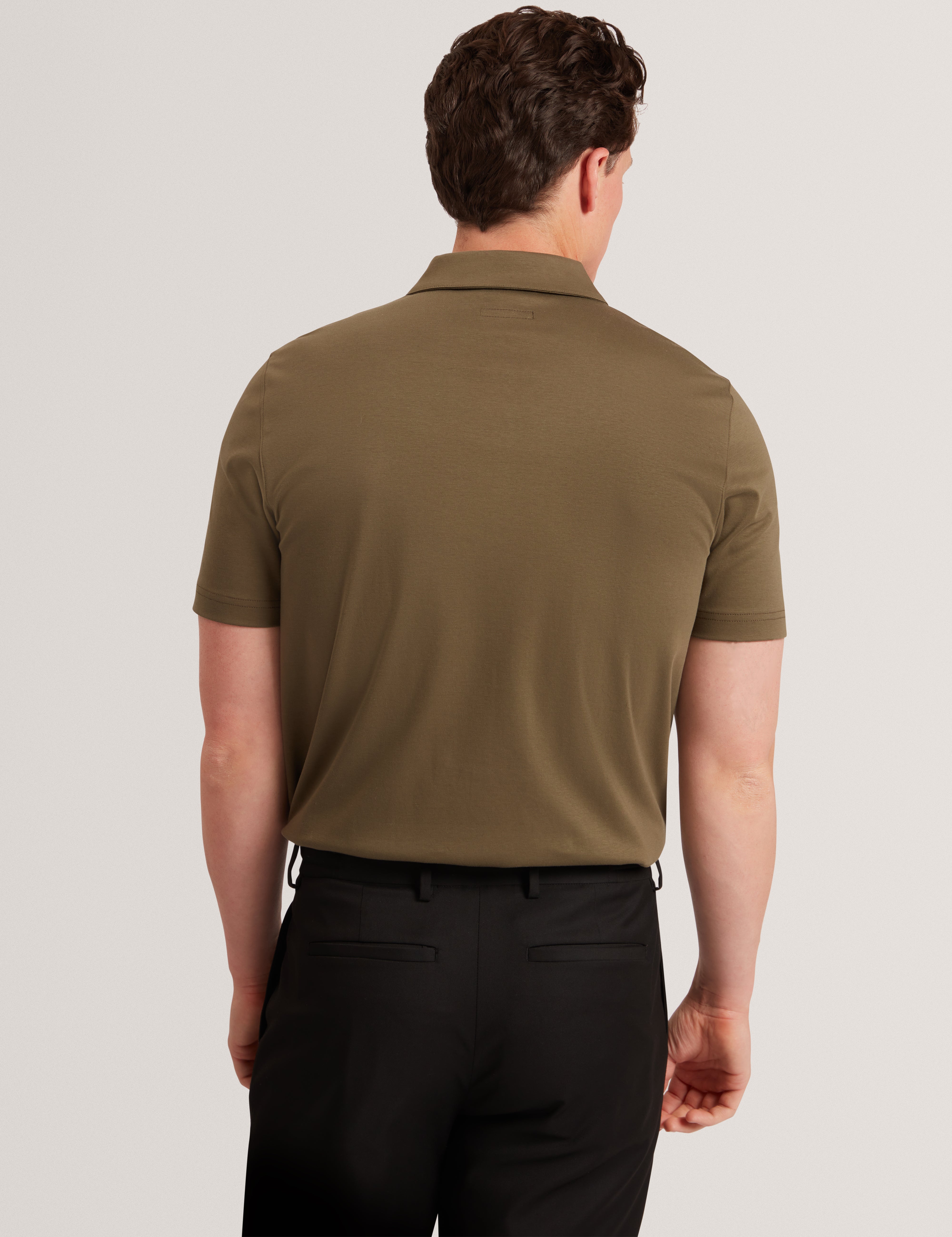 Connall Short Sleeve Regular Soft Touch Polo Khaki