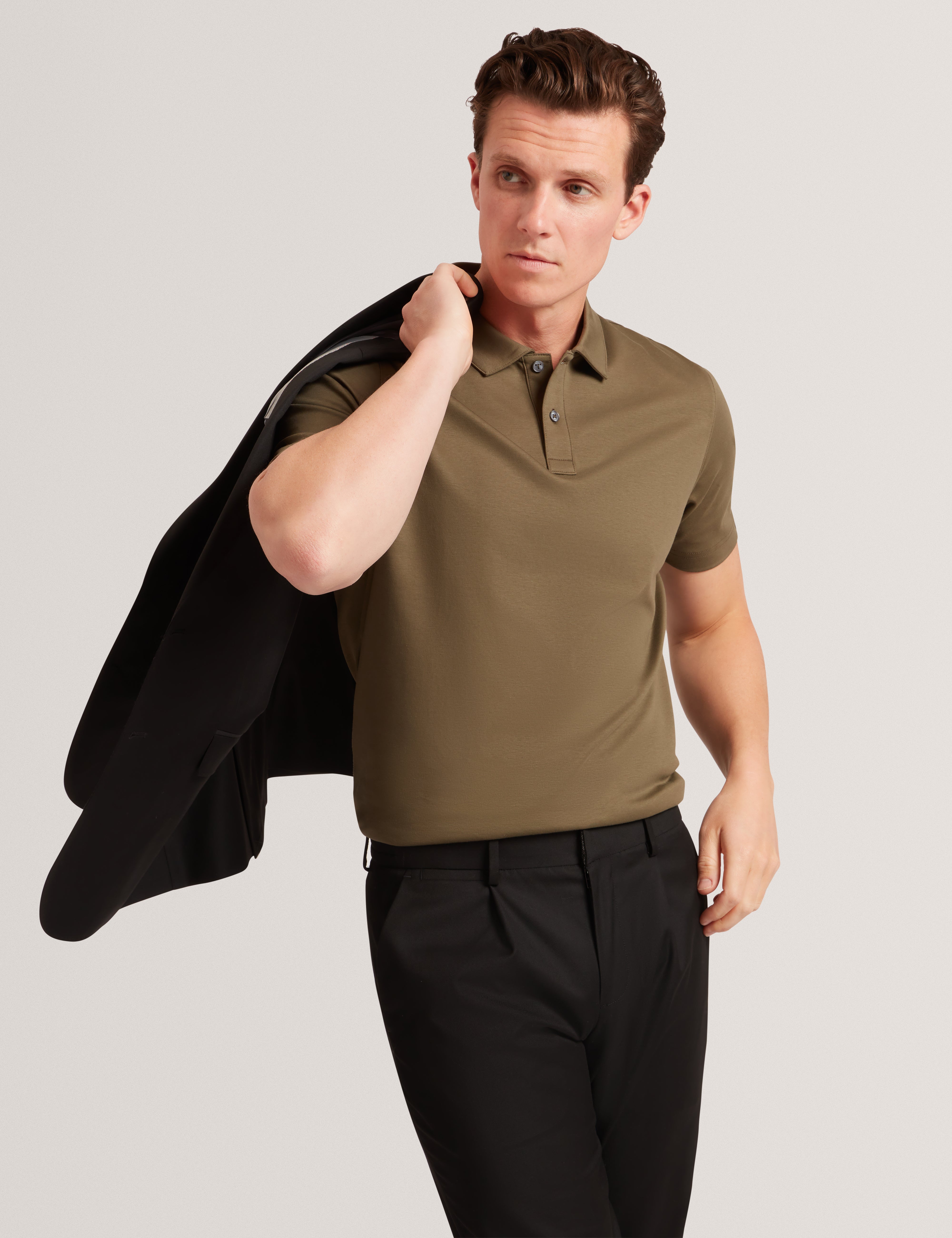 Connall Short Sleeve Regular Soft Touch Polo Khaki