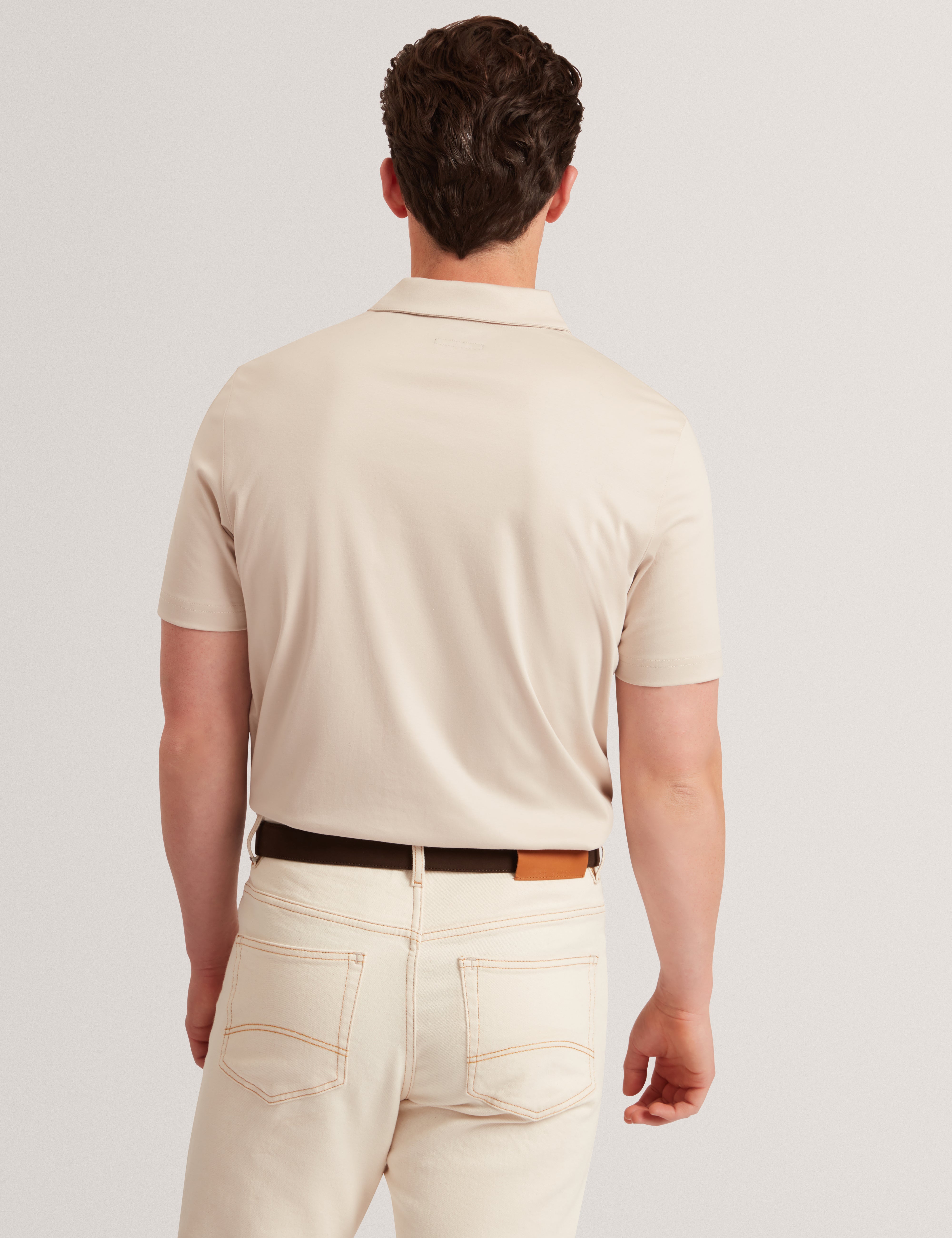 قميص بولو كونال إس إس عادي ناعم الملمس رمادي فاتح