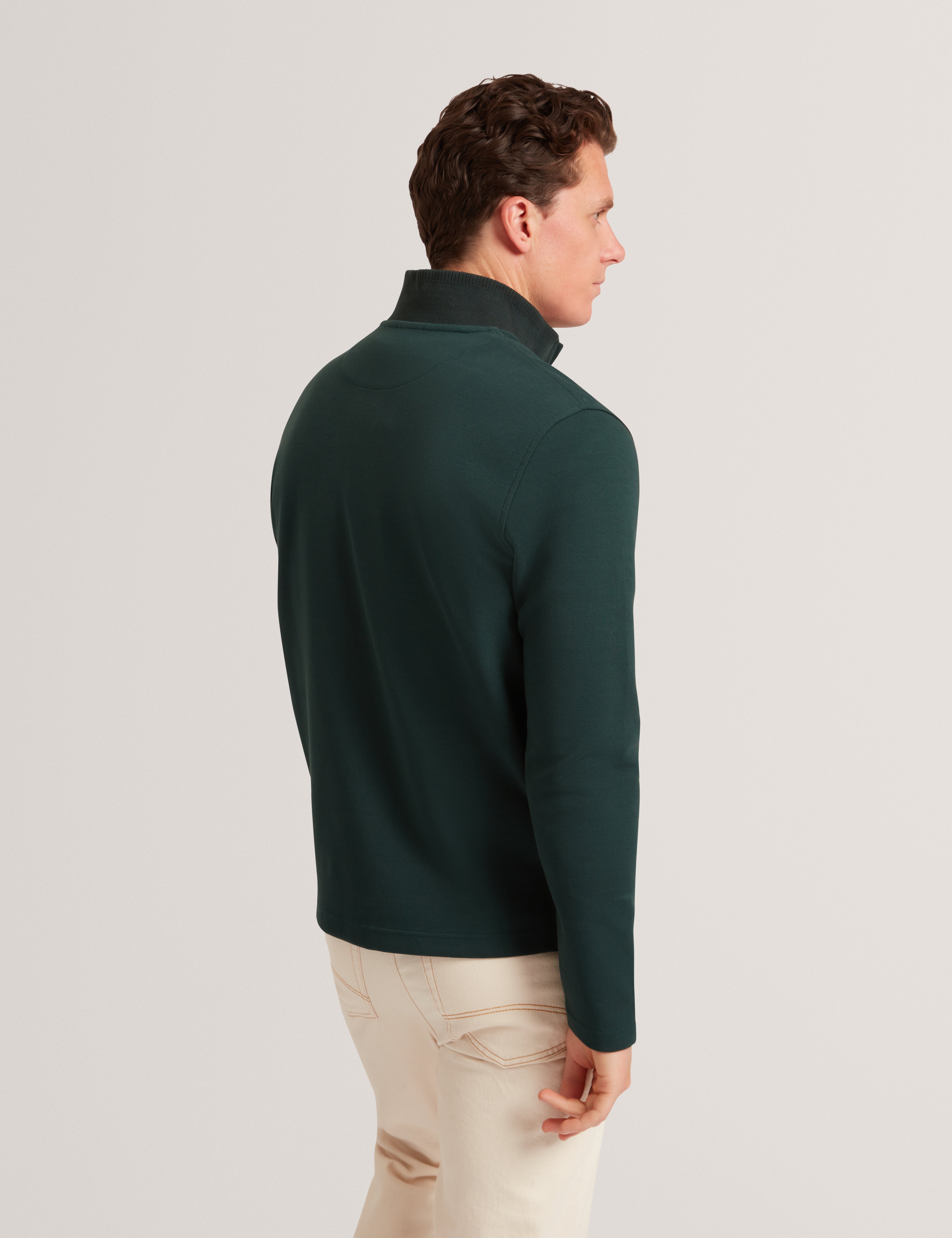 سحاب نصف دائري من ماركة كرابتر مع حافة قرص العسل - أخضر داكن