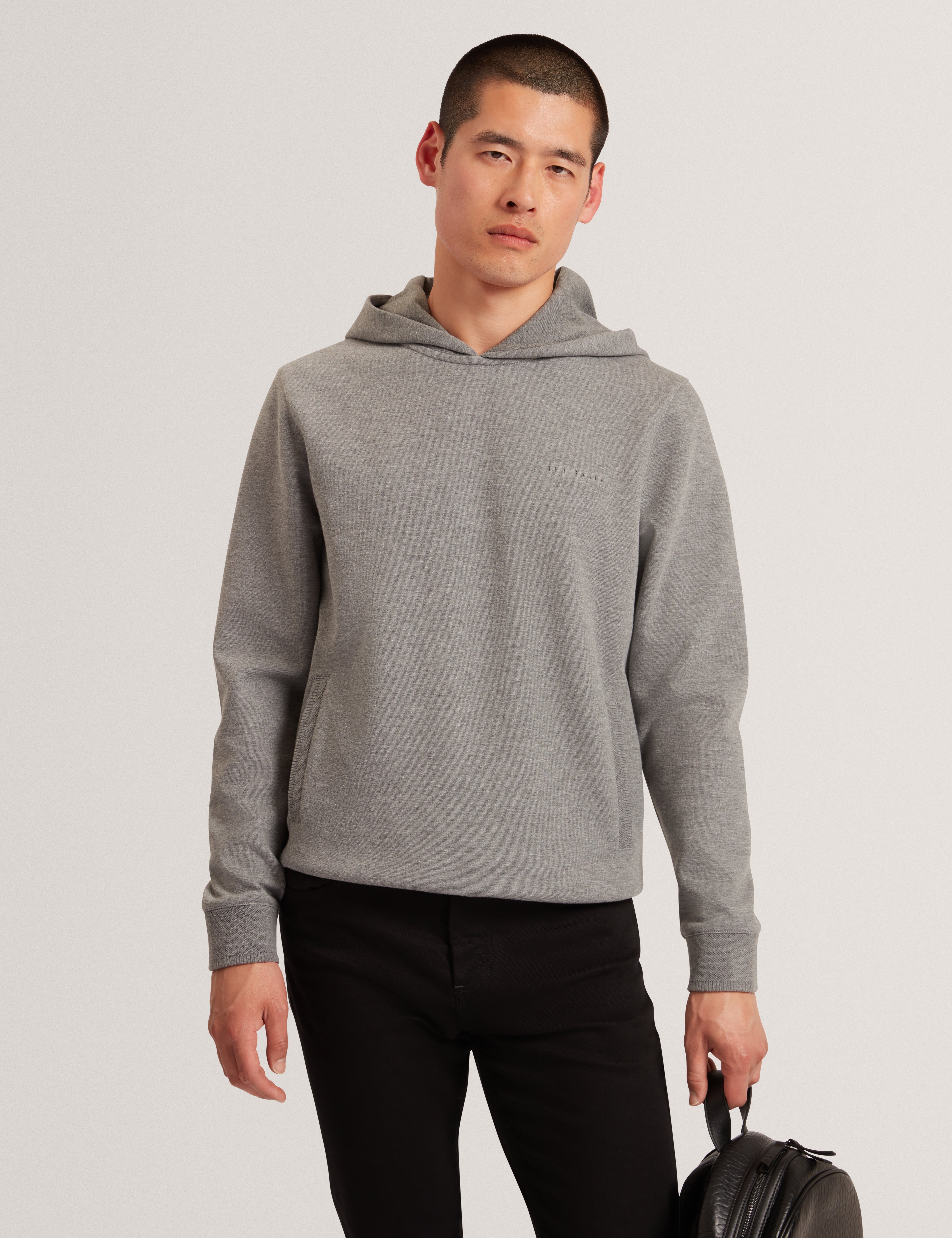 هودي بشعار Boids وحواف قرص العسل باللون الرمادي المتوسط