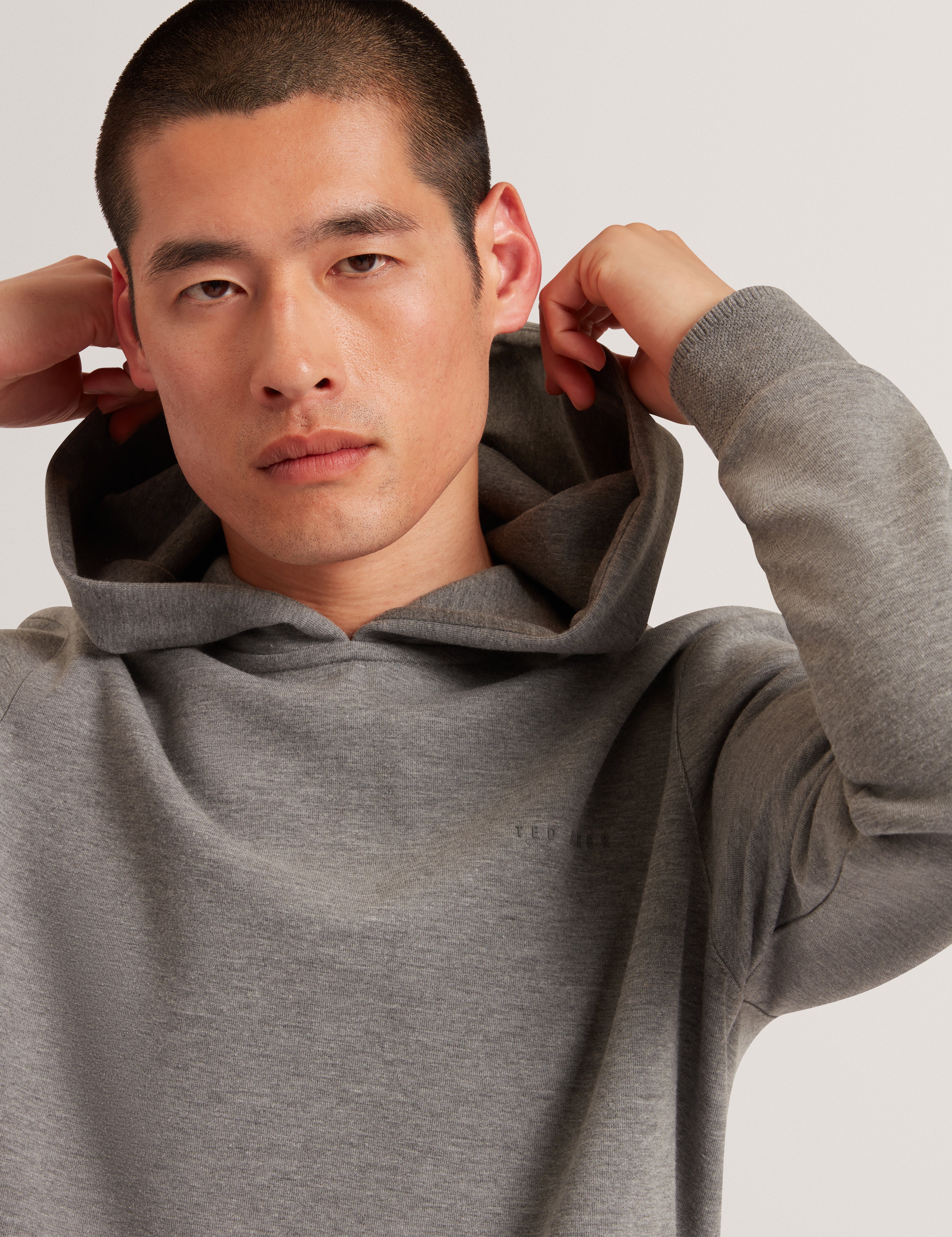 هودي بشعار Boids وحواف قرص العسل باللون الرمادي المتوسط