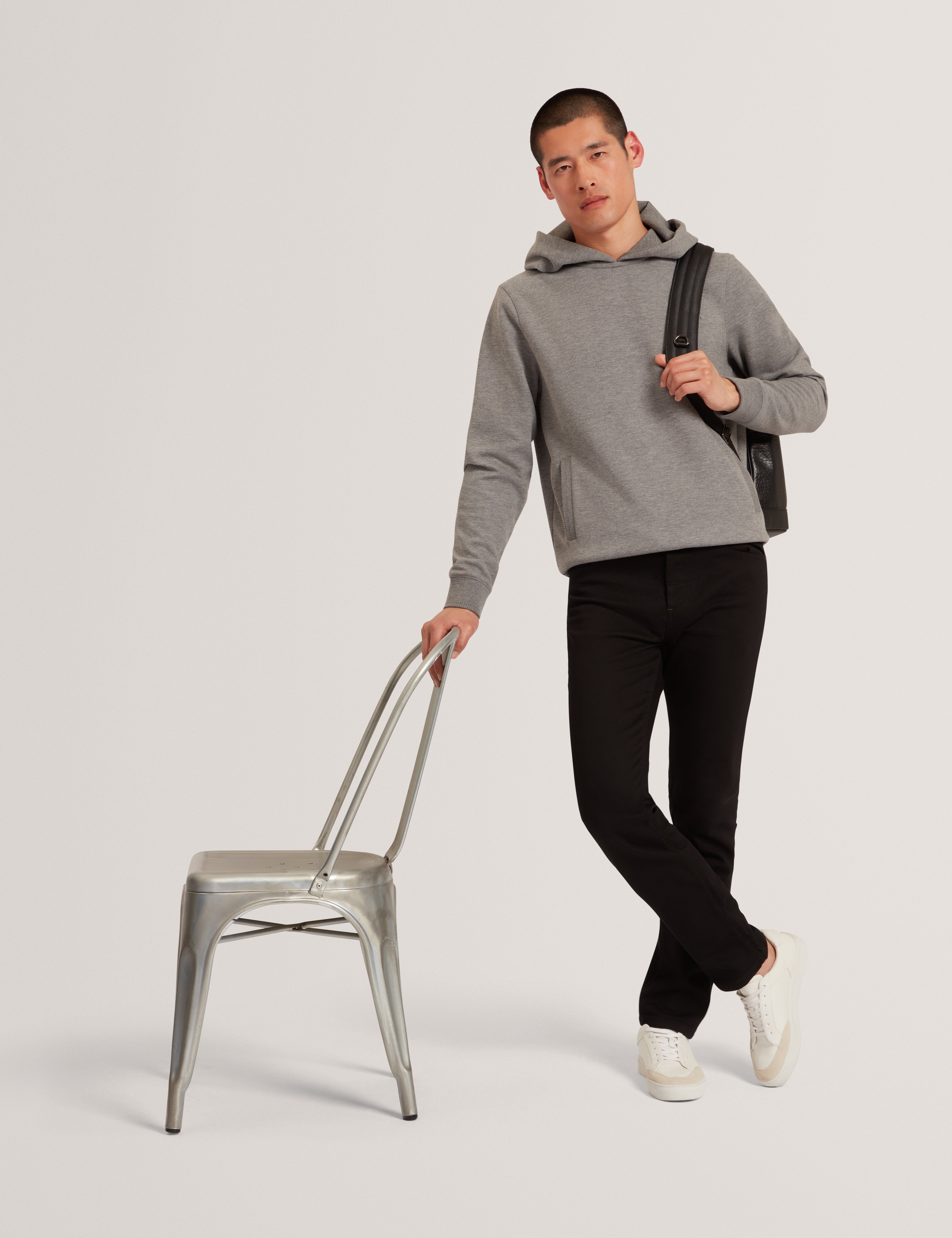 هودي بشعار Boids وحواف قرص العسل باللون الرمادي المتوسط