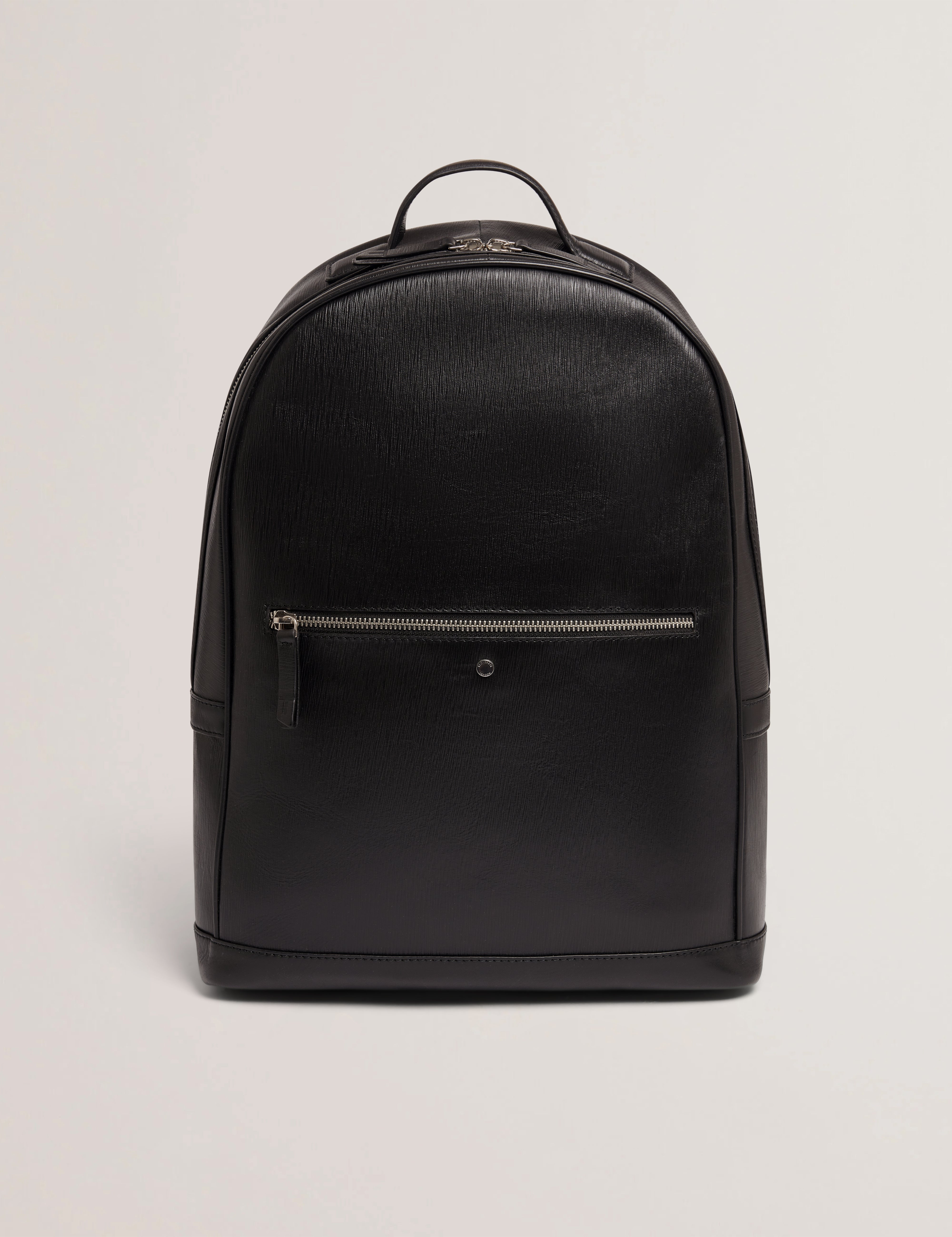 Bailor Bark Texture Leather Backpack Black