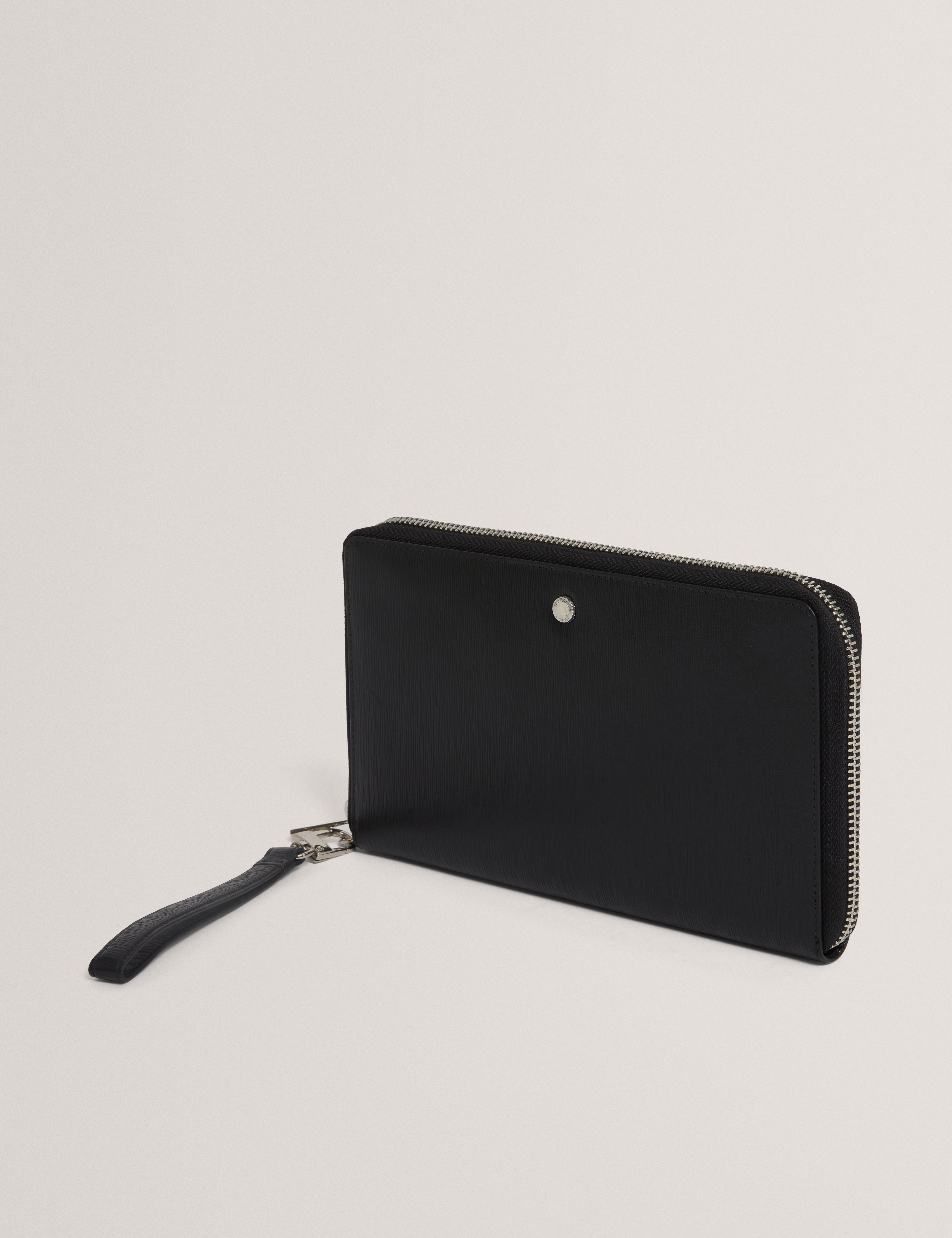 بالفين محفظة من الجلد باللون الأسود