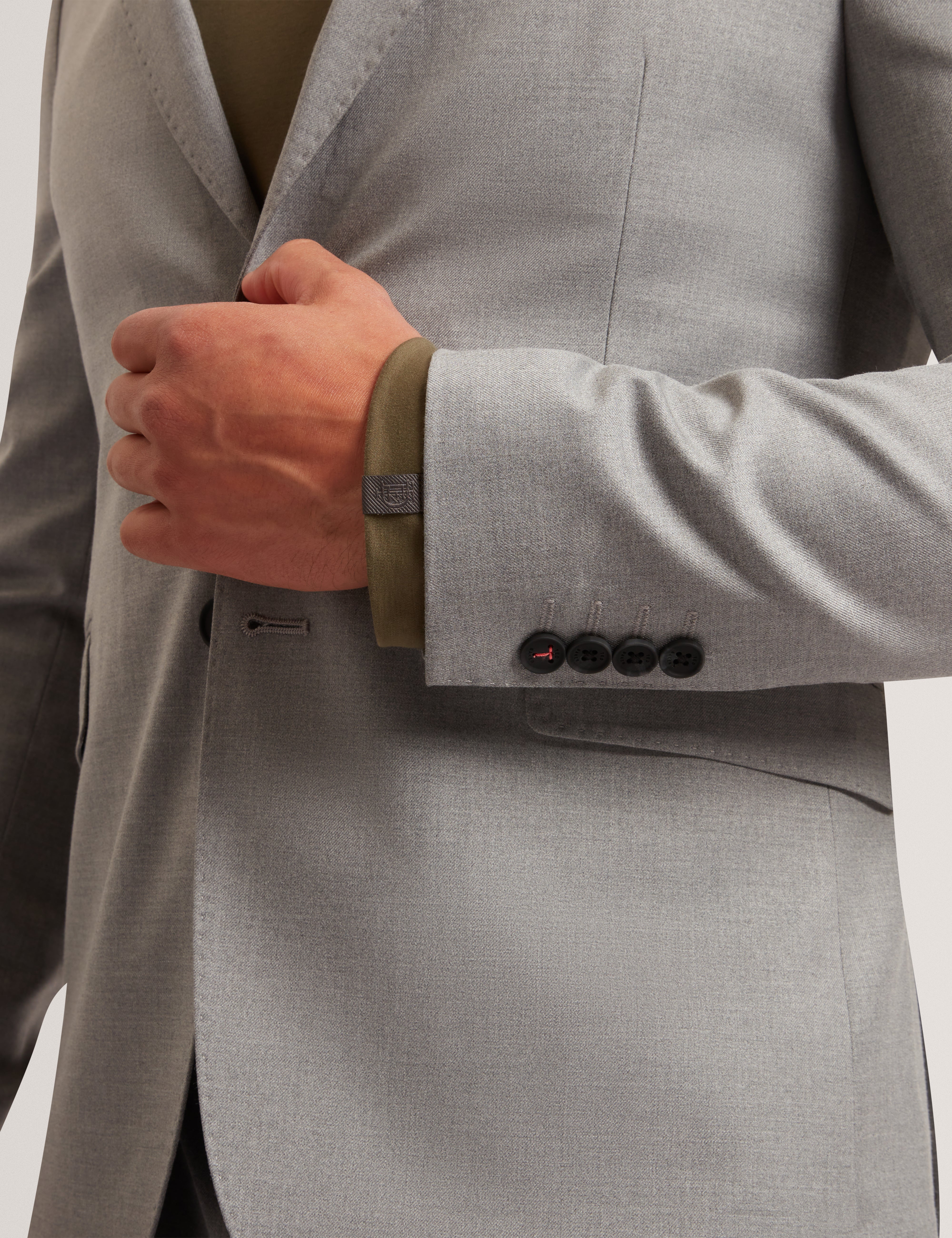 سايسونج بليزر بمزيج من الصوف لون رمادي فاتح