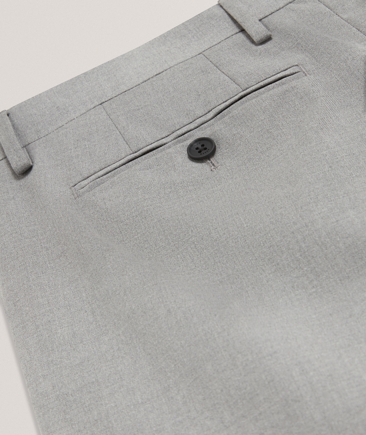 Saisont Slim Wool Blend Trouser With Stretch Lt-Grey