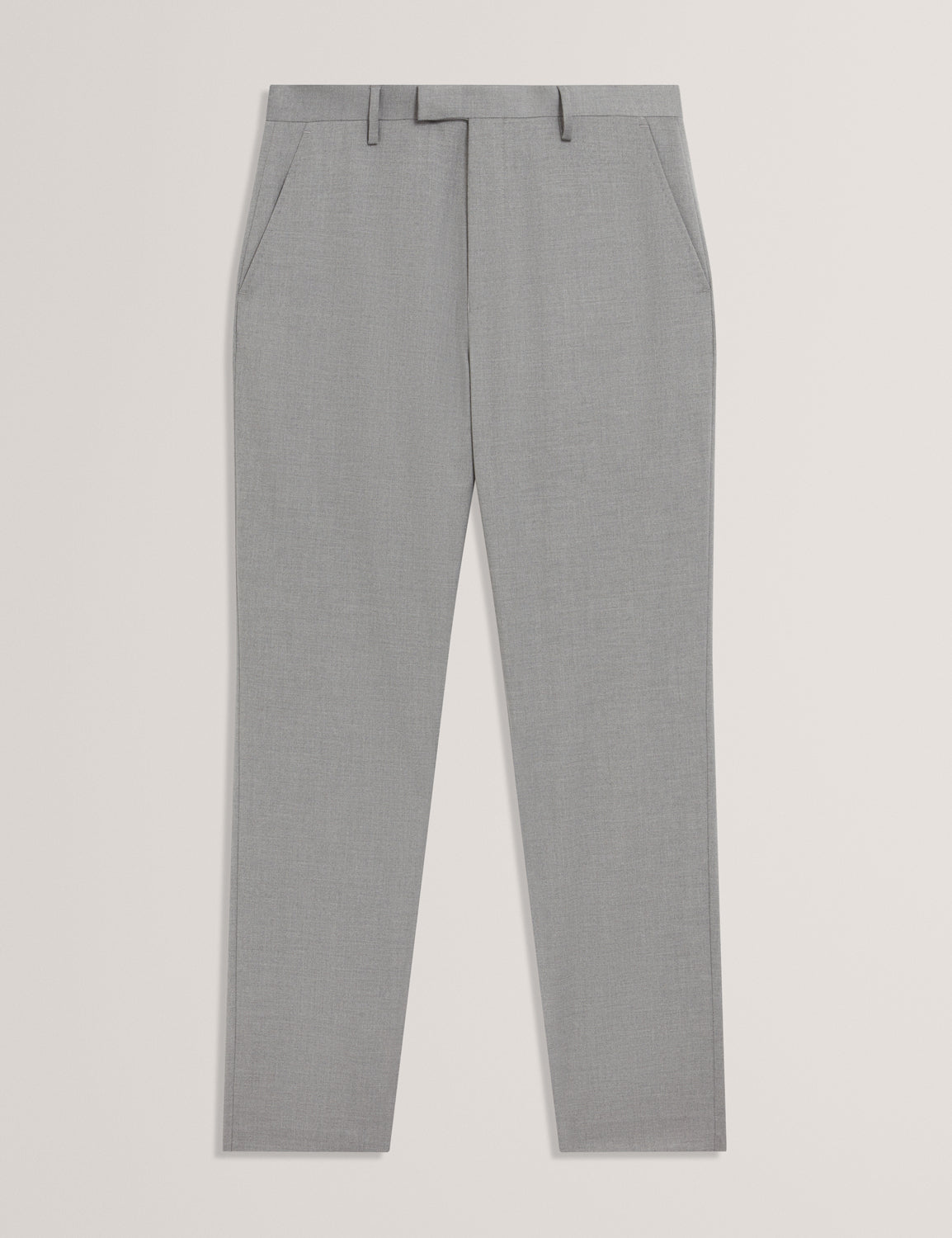 Saisont Slim Wool Blend Trouser With Stretch Lt-Grey