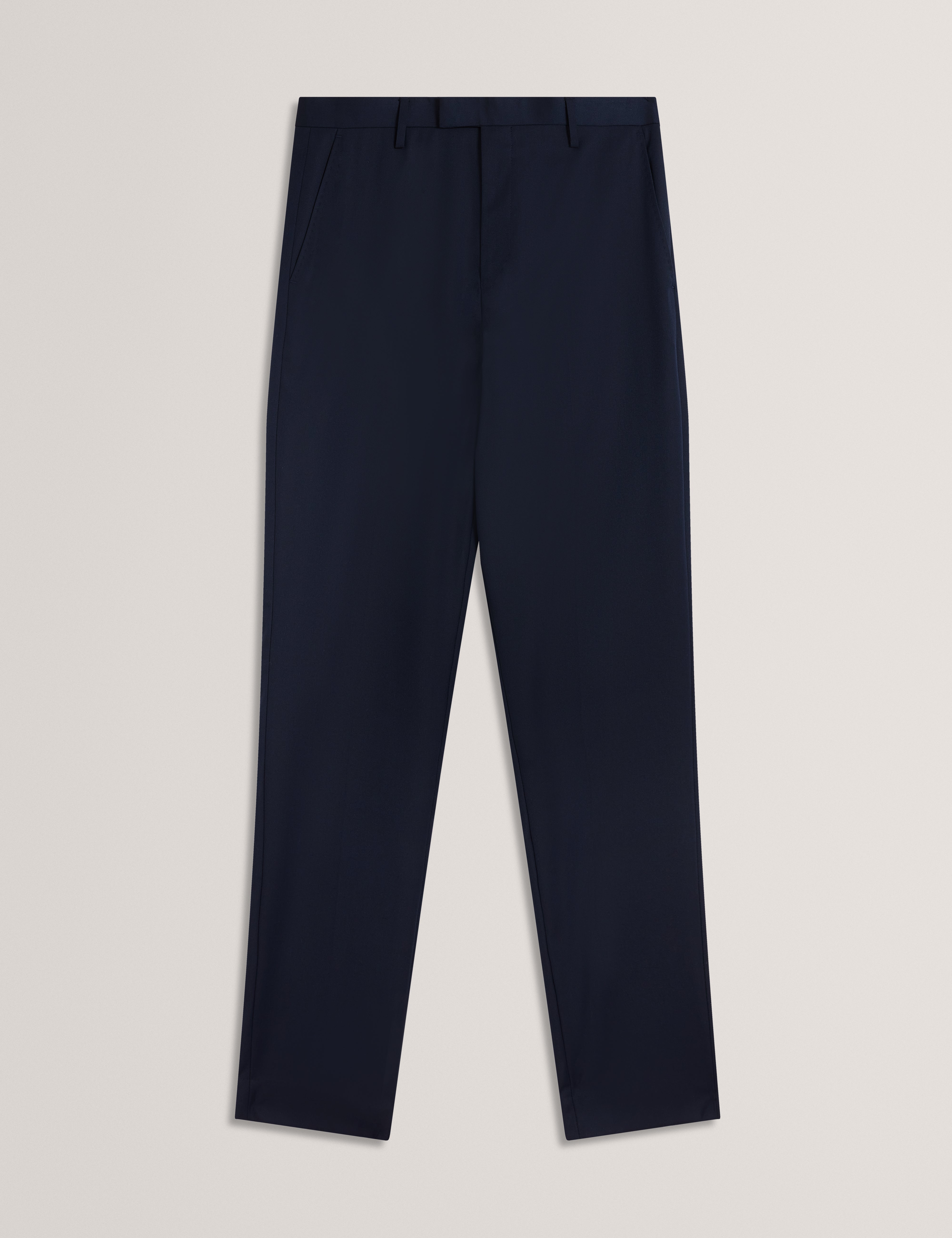 Saisont Slim Wool Blend Trouser With Stretch Navy