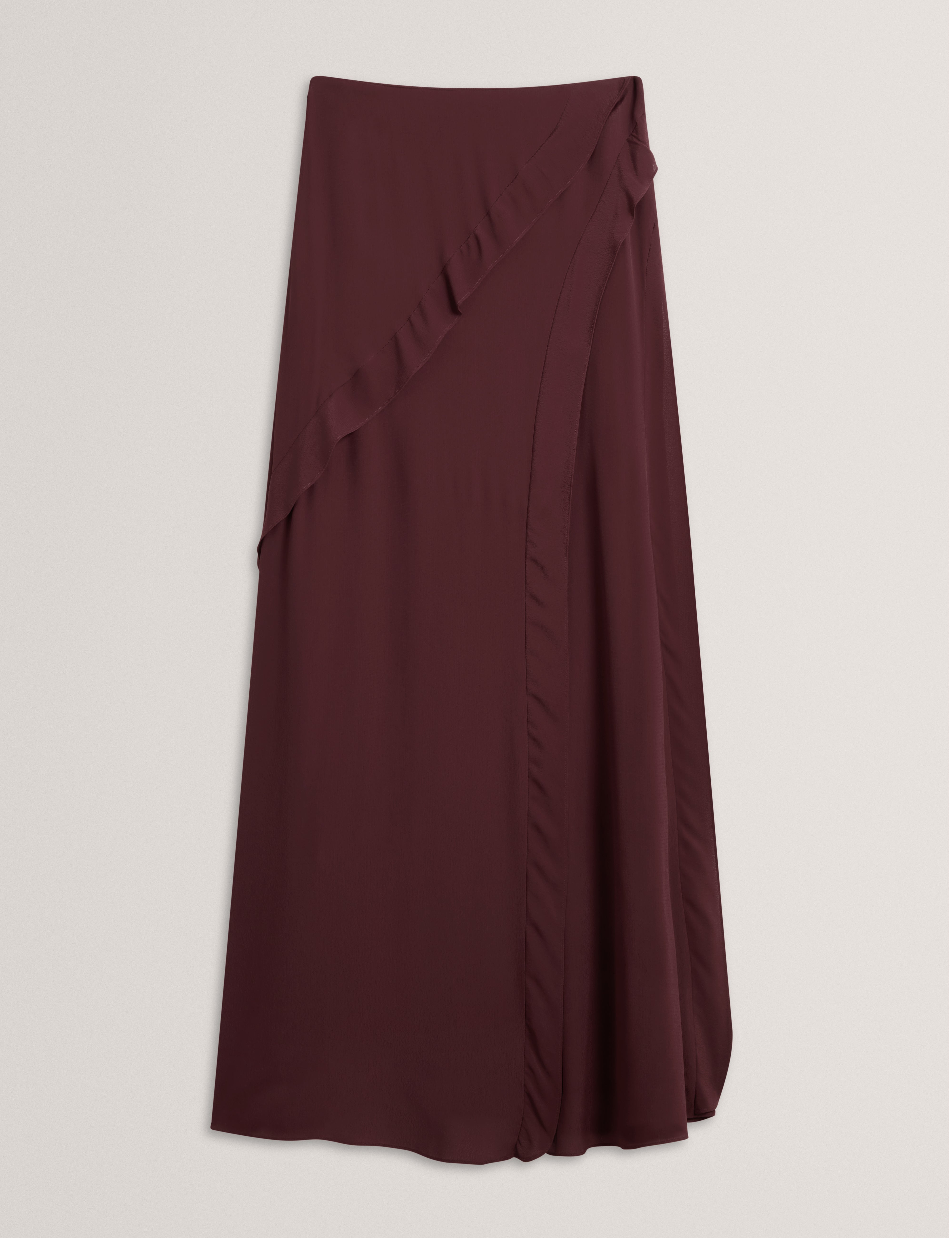 تيلدا تنورة ماكسي باللون الأحمر الداكن