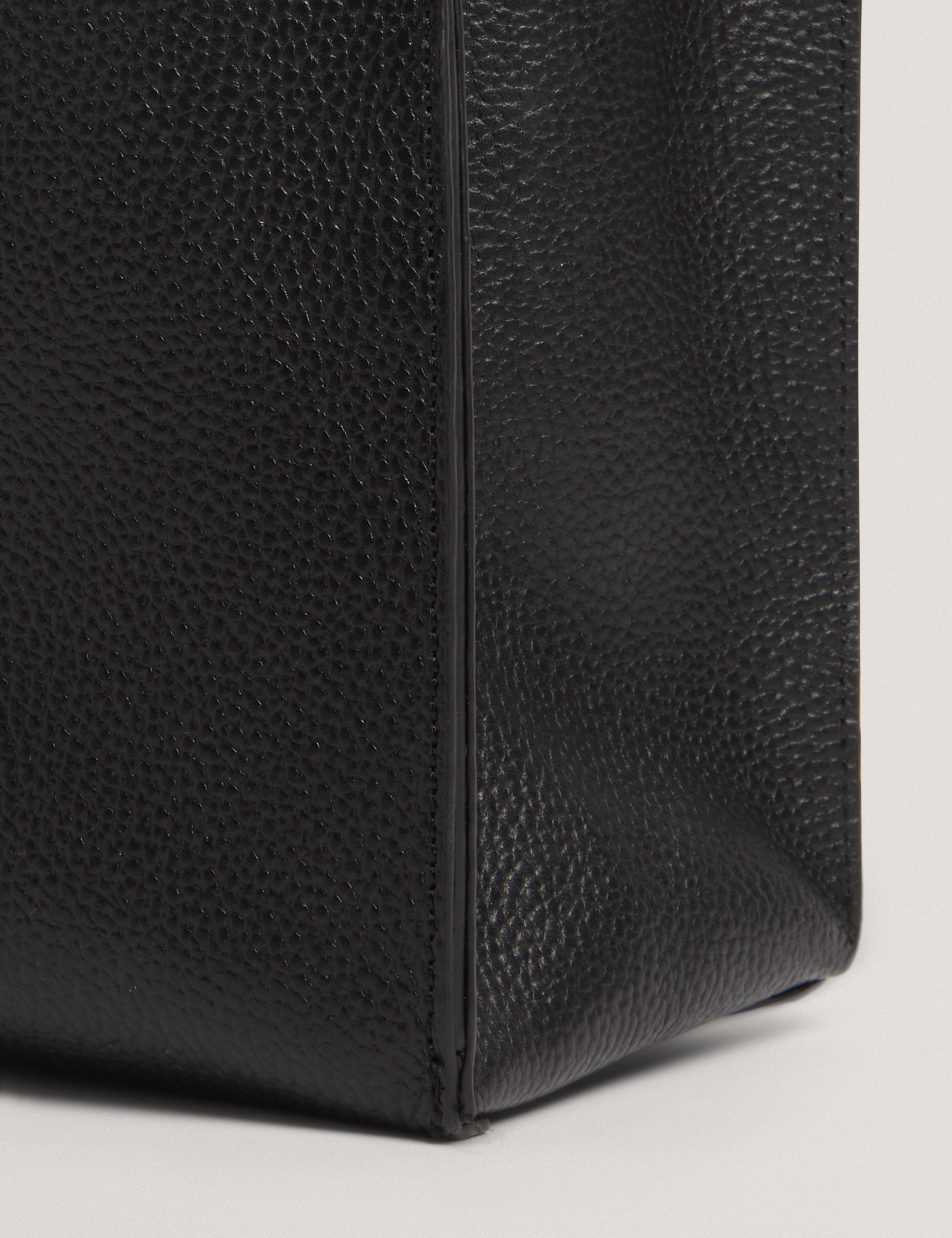 Taala Soft Slouch Small Leather Tote Bag Black