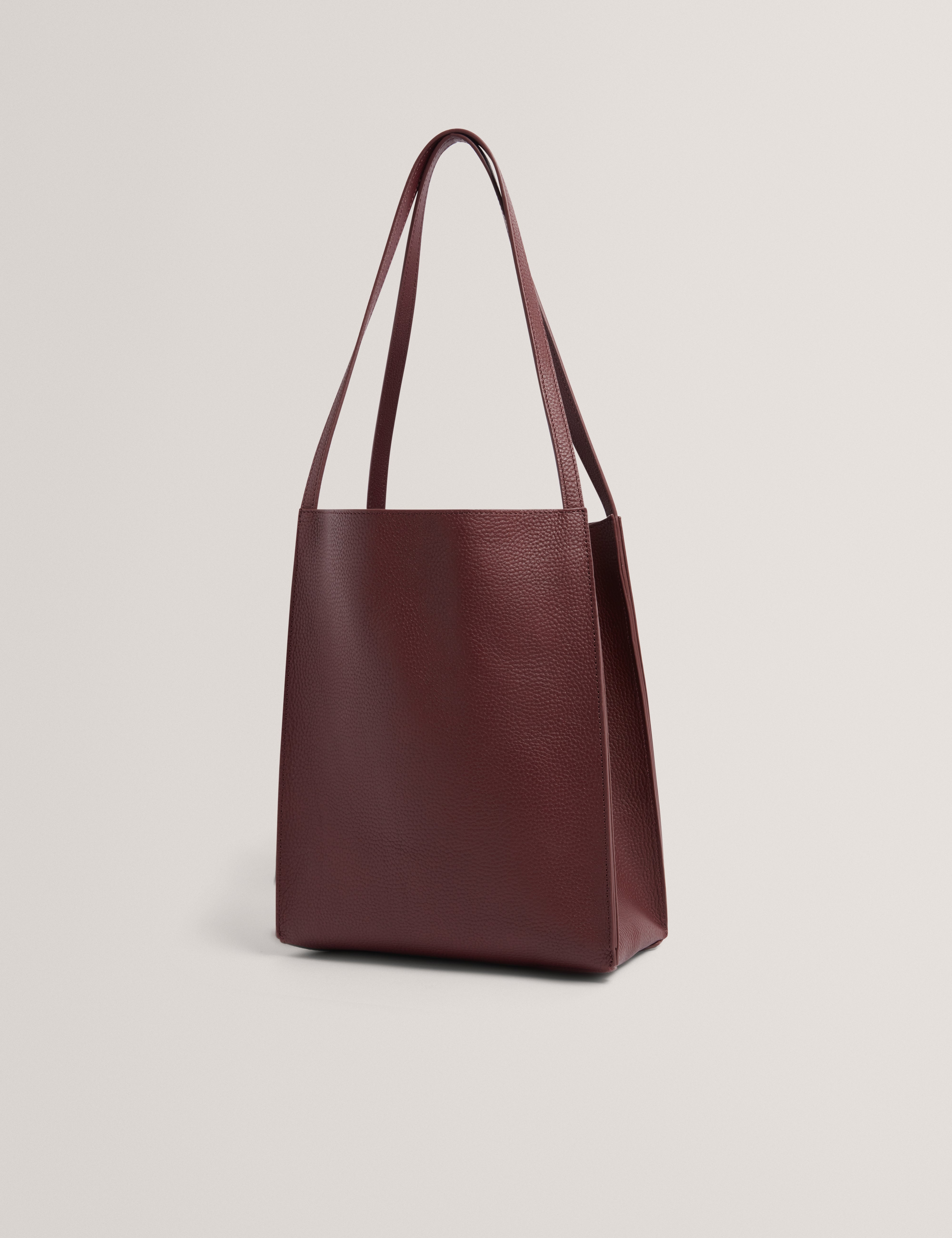 Taala Soft Slouch Small Leather Tote Bag Oxblood