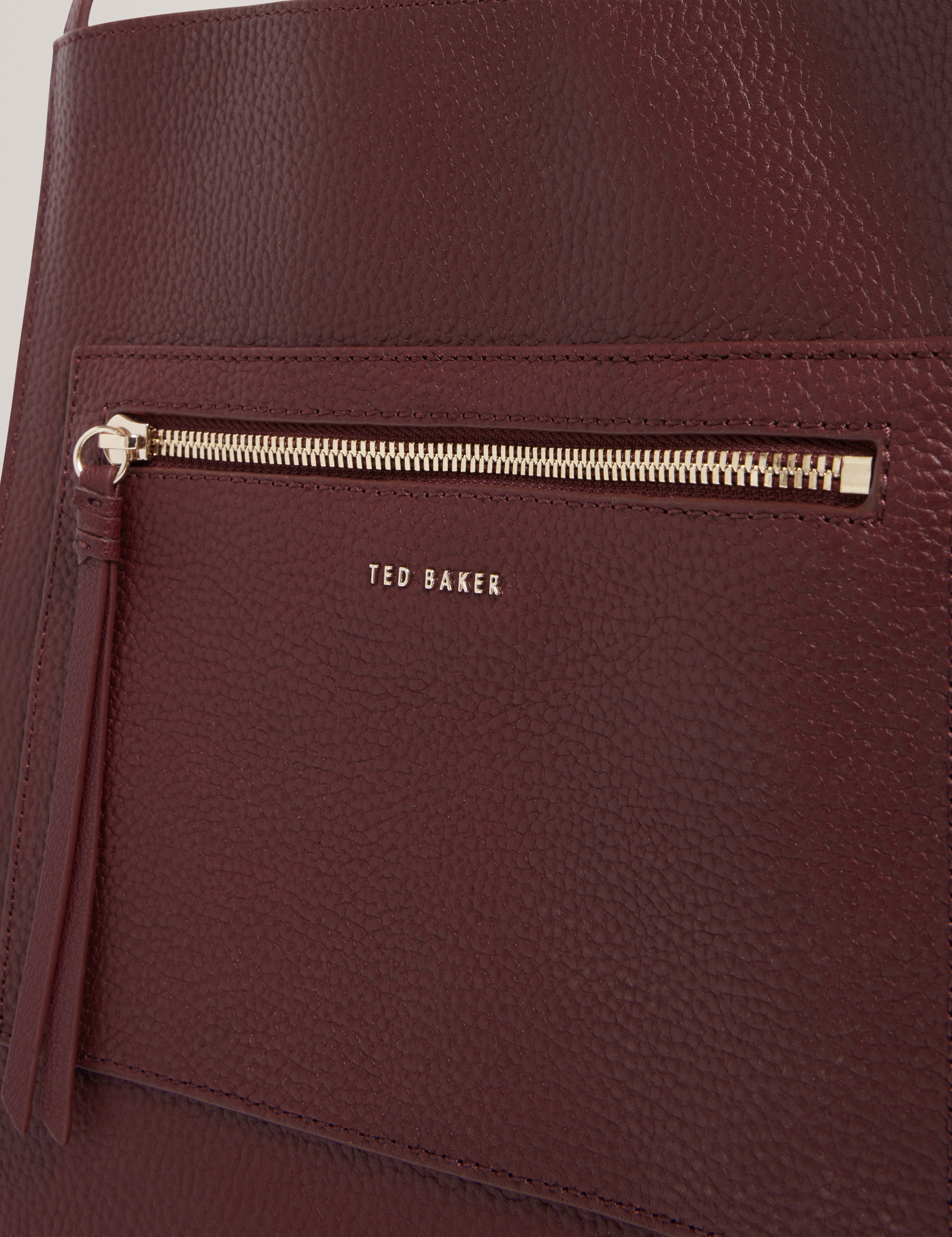 Taala Soft Slouch Small Leather Tote Bag Oxblood