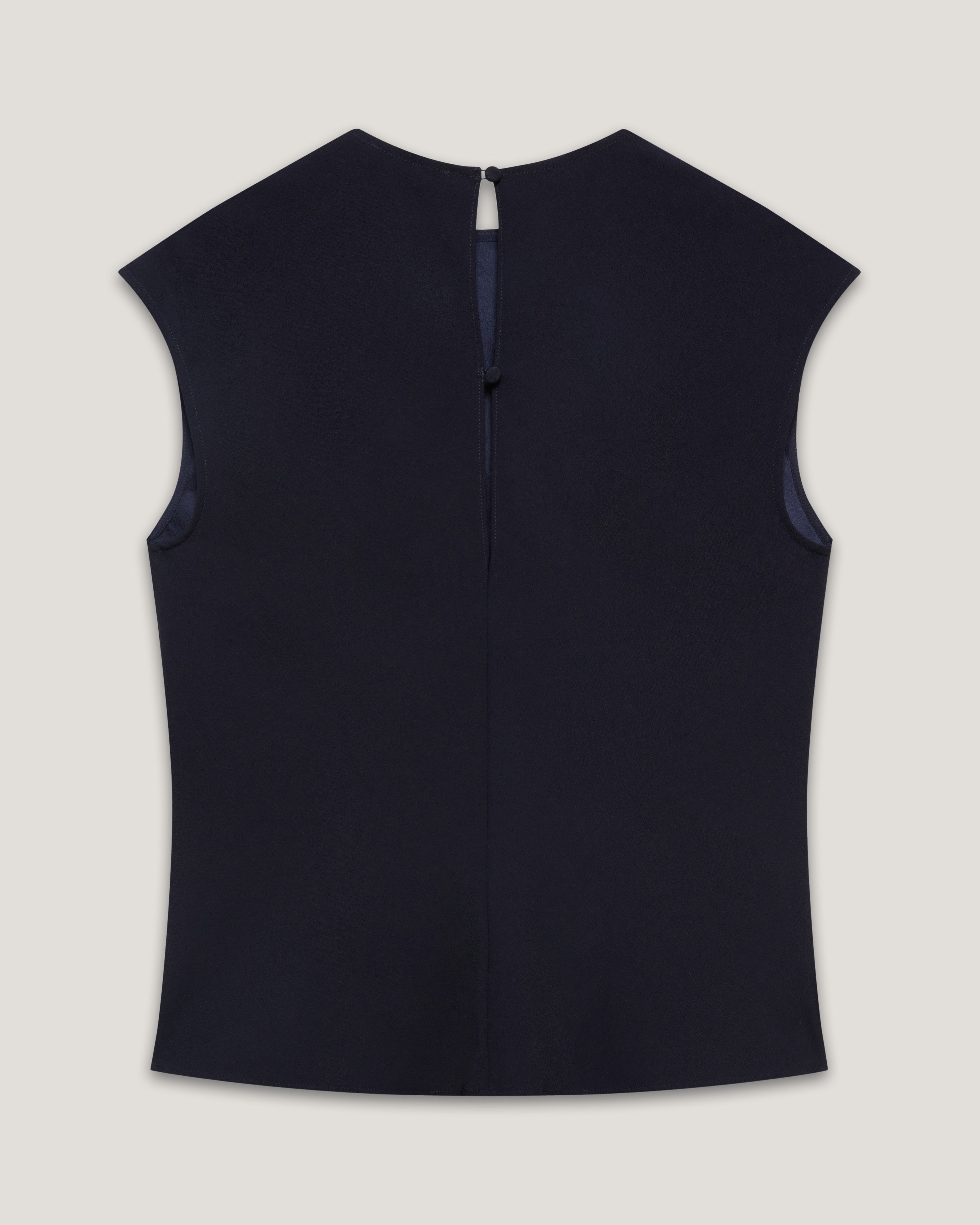 Marlowa Seam Detail Sleeveless Top Navy