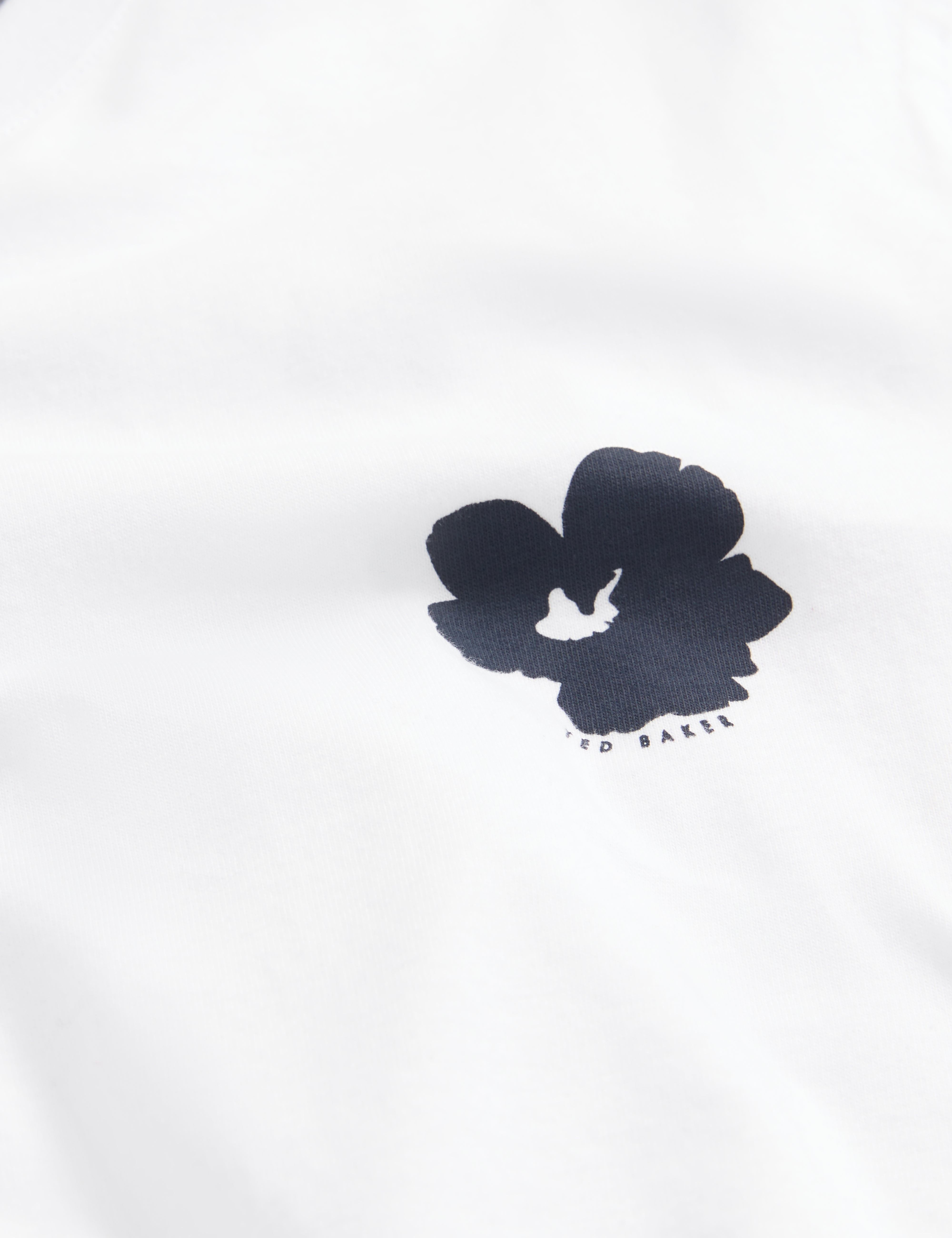 Manric Short Sleeve Floral Placement T-Shirt White