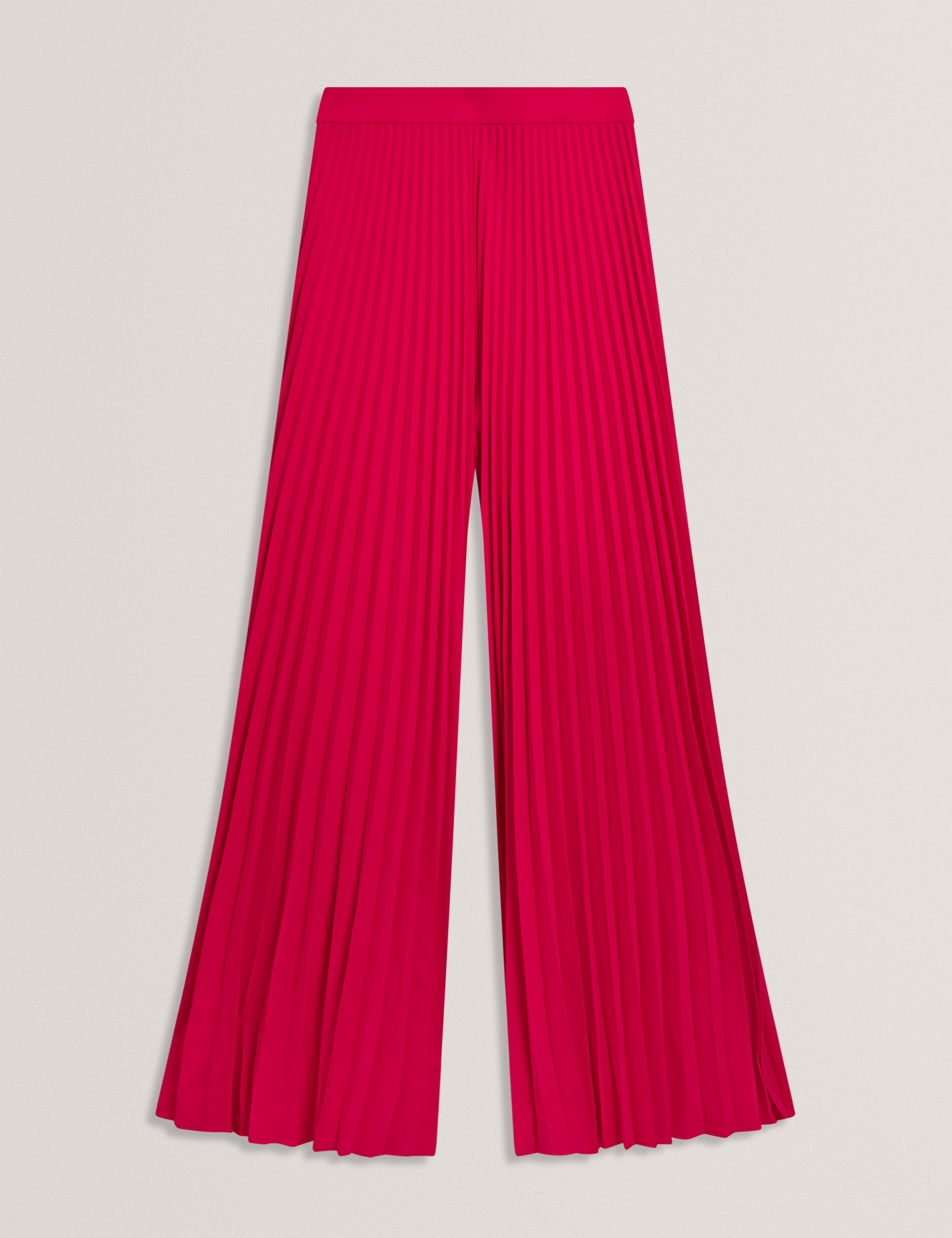 Haryx Pleated Wide Leg Crepe Trouser Fuchsia