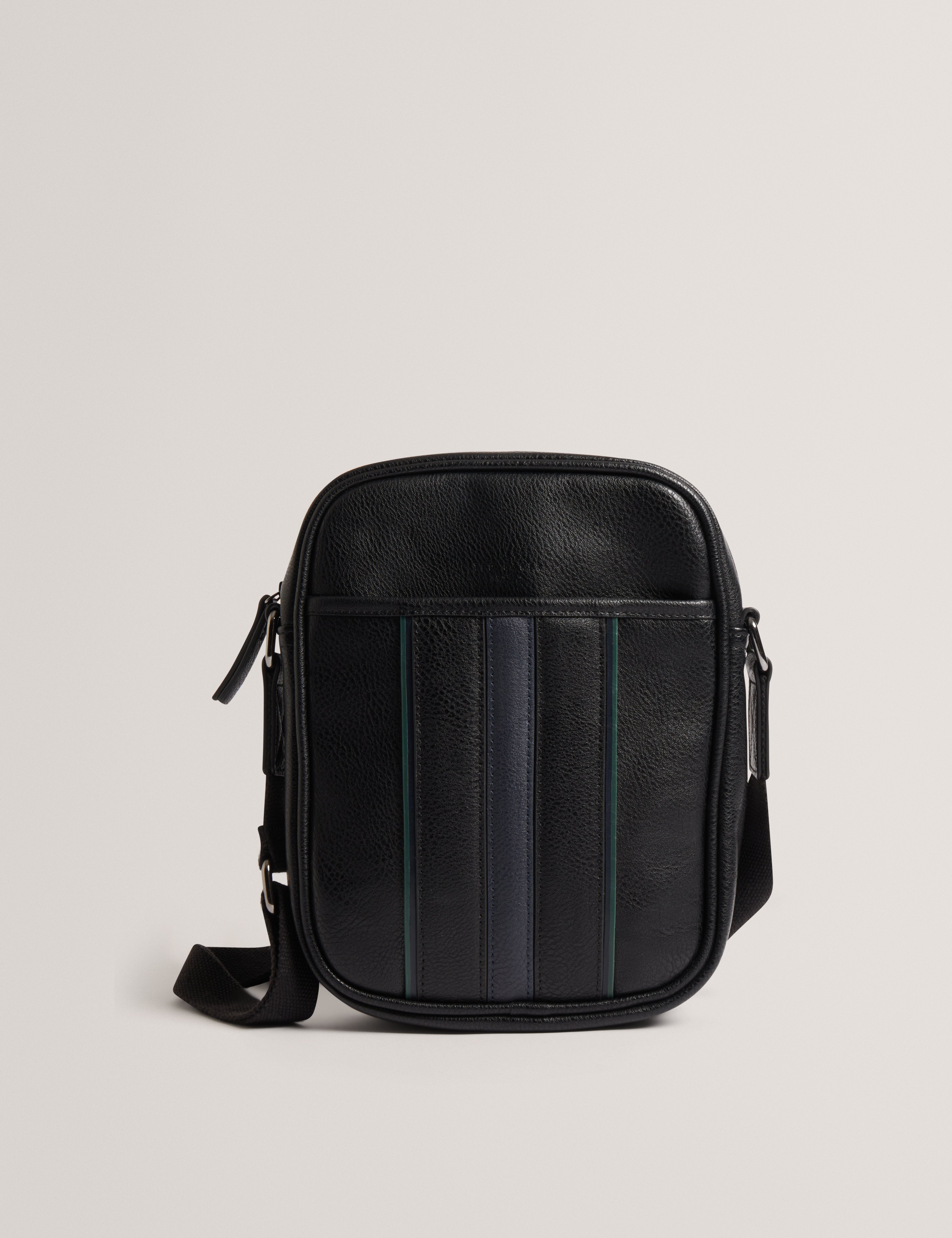 Keiigan Stripe Pu Flight Bag Black