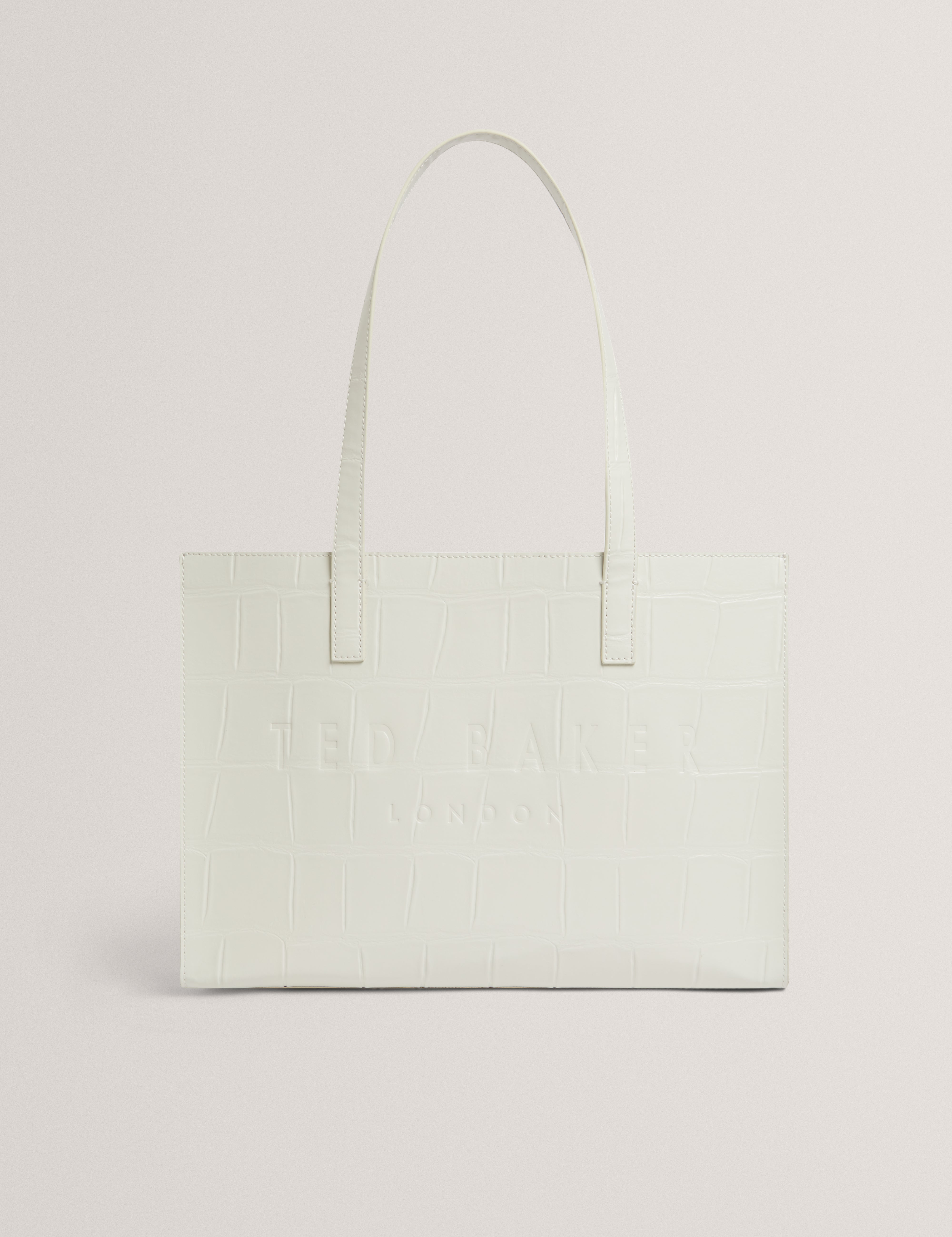 Croccon Croc Effect Large Icon Bag Ivory