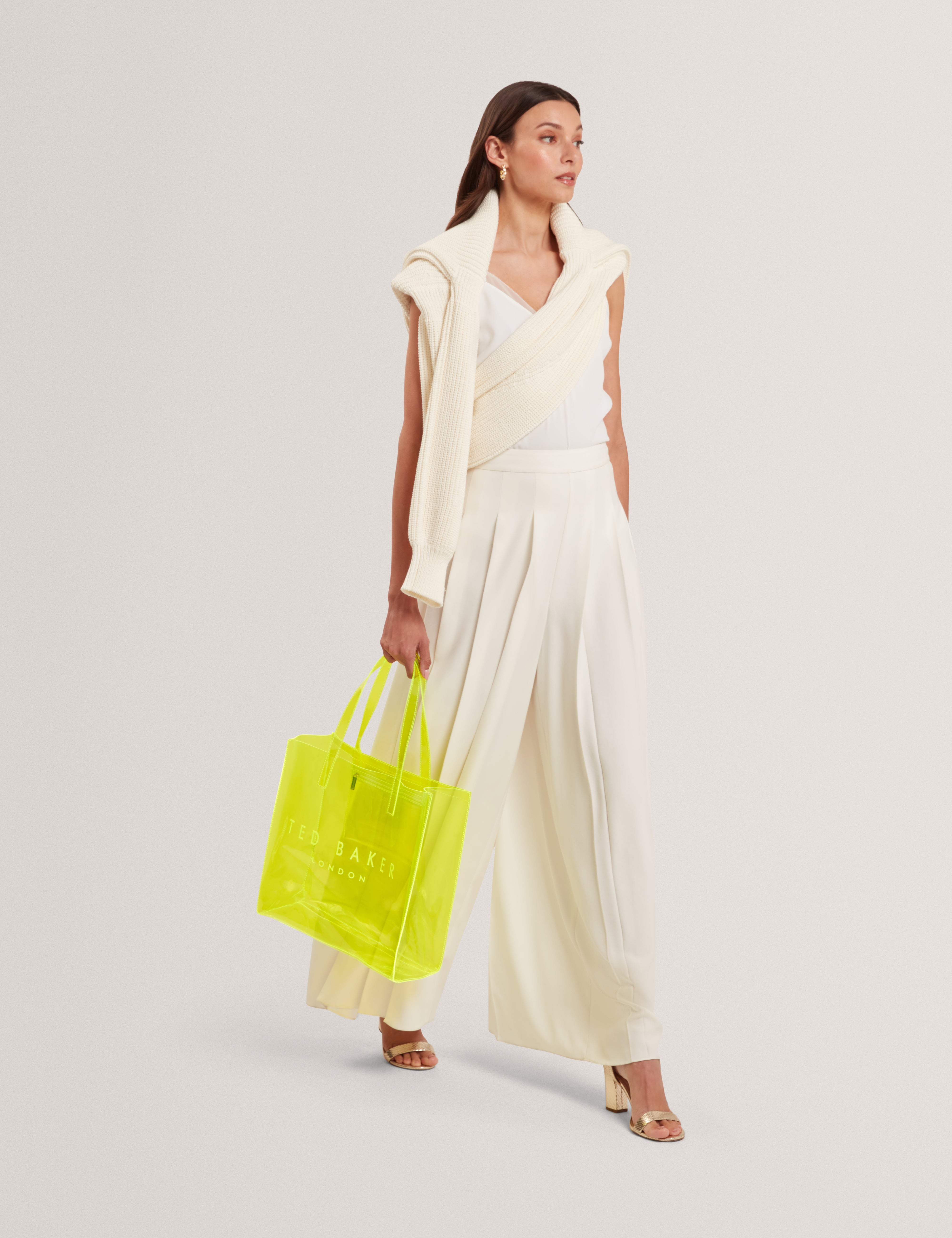 Sheicon Transparent Large Icon Bag Brt-Yellow