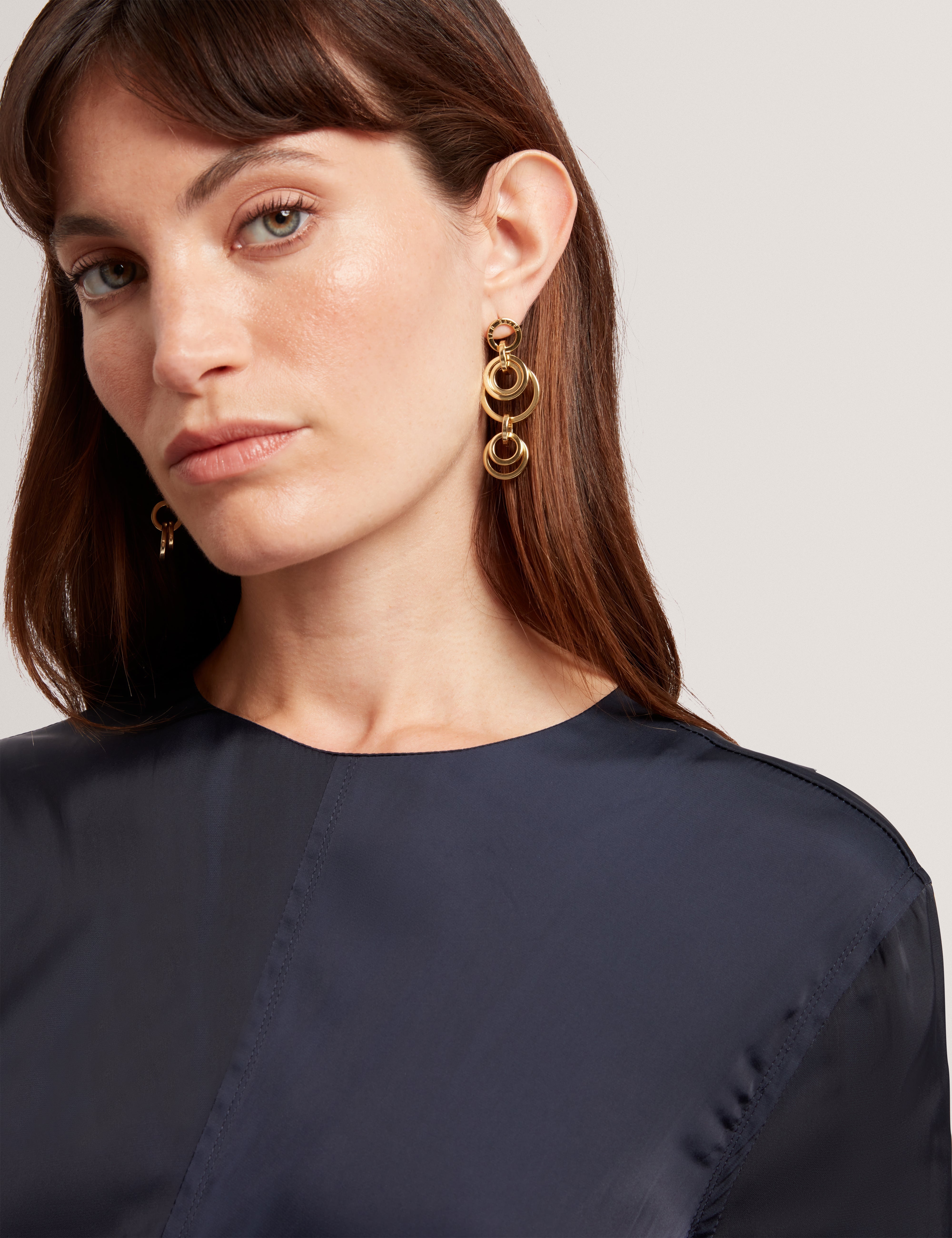 بلوما فستان ميدي بأكمام قصيرة لون كحلي