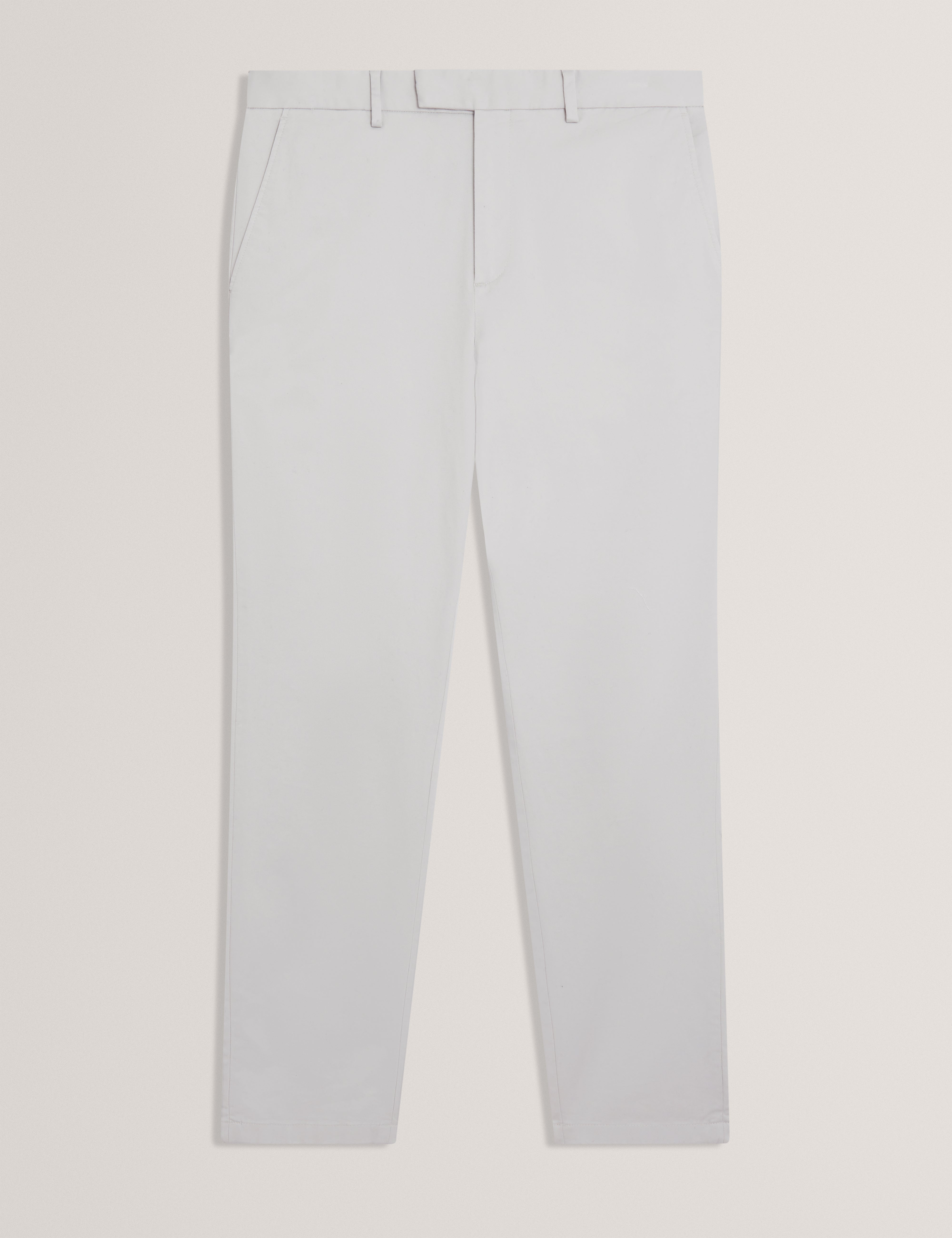 بنطلون شينو ضيق قابل للتمدد من Howeton باللون الرمادي الفاتح