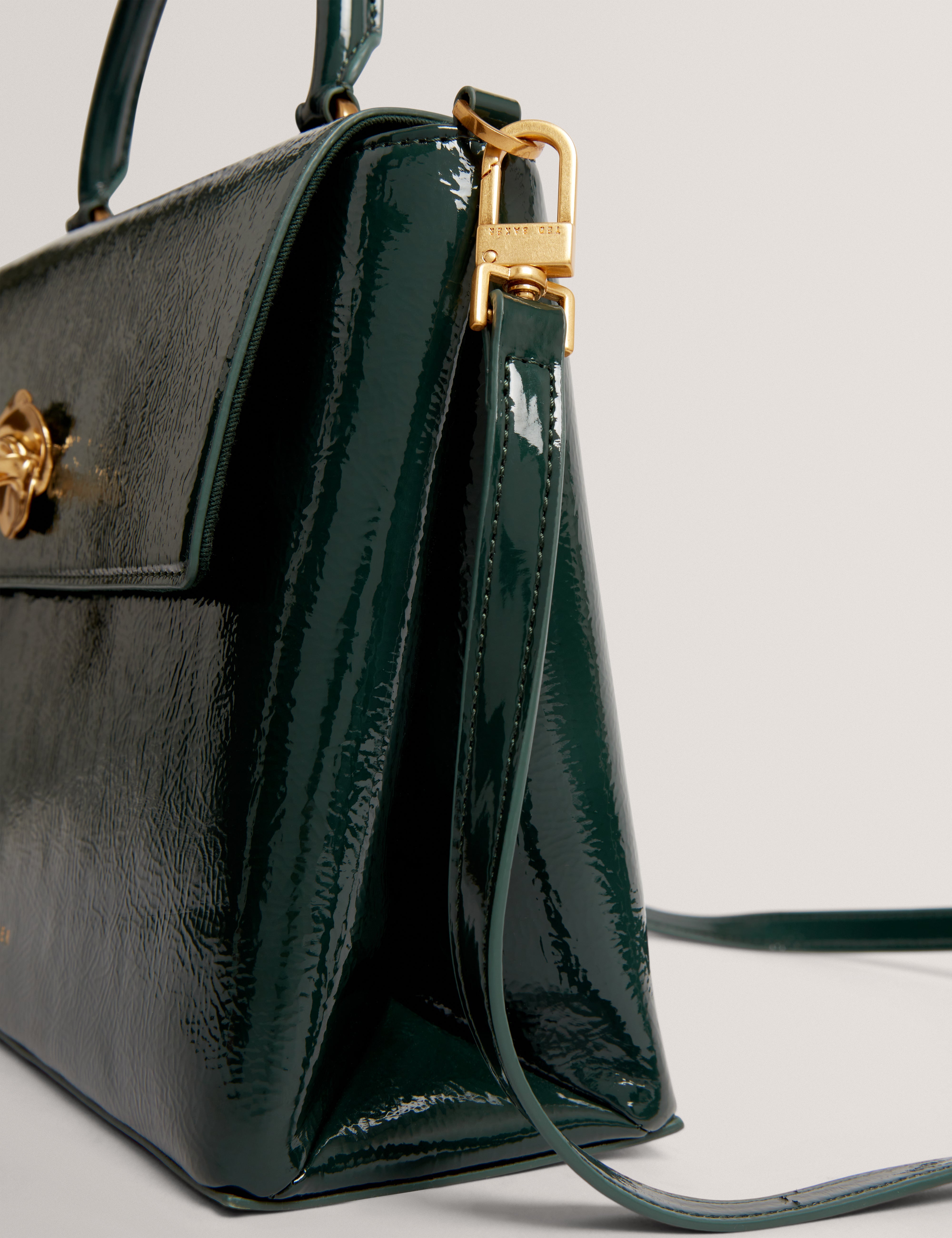 روزناو روز حقيبة متوسطة الحجم بمقبض علوي لون أخضر داكن