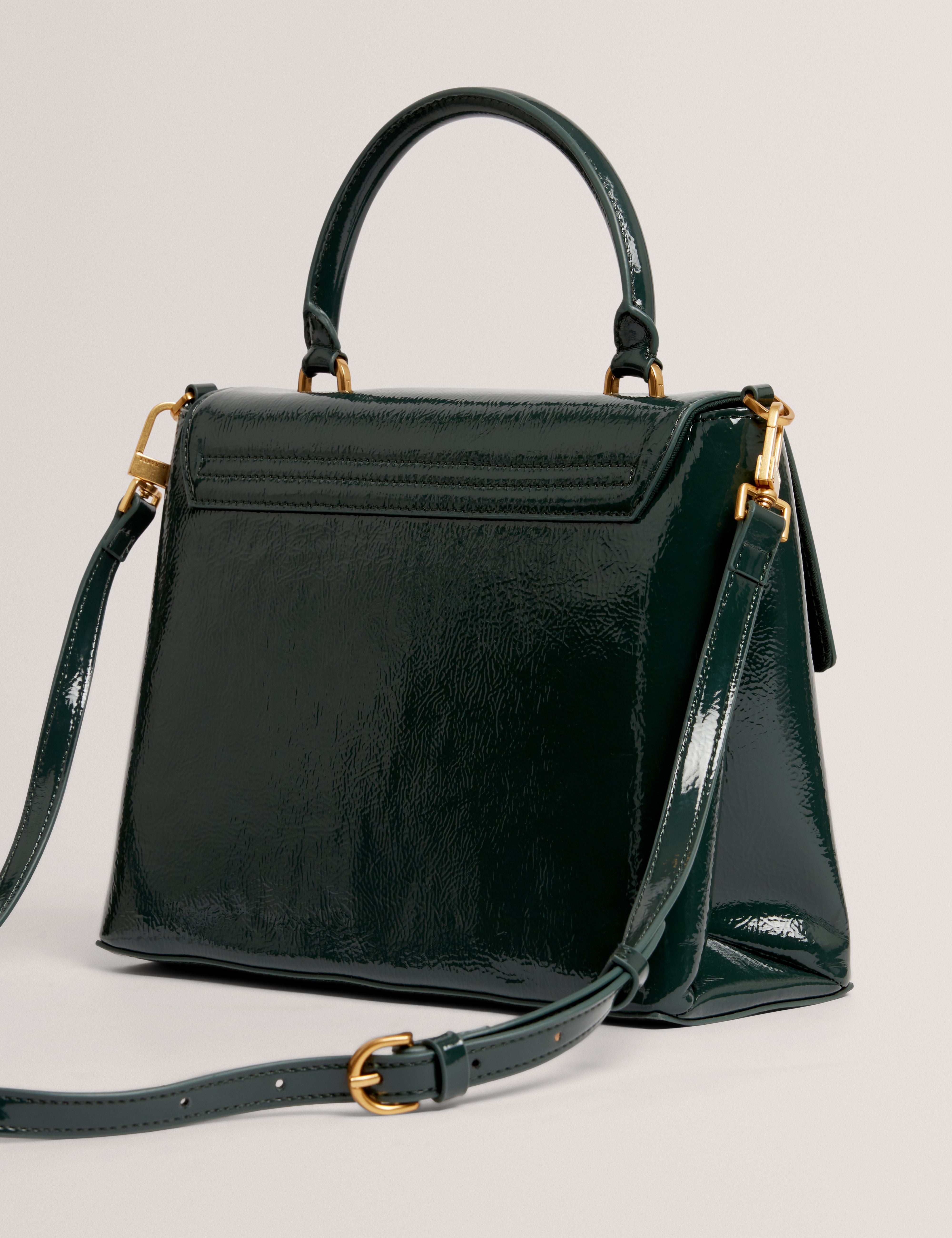 روزناو روز حقيبة متوسطة الحجم بمقبض علوي لون أخضر داكن