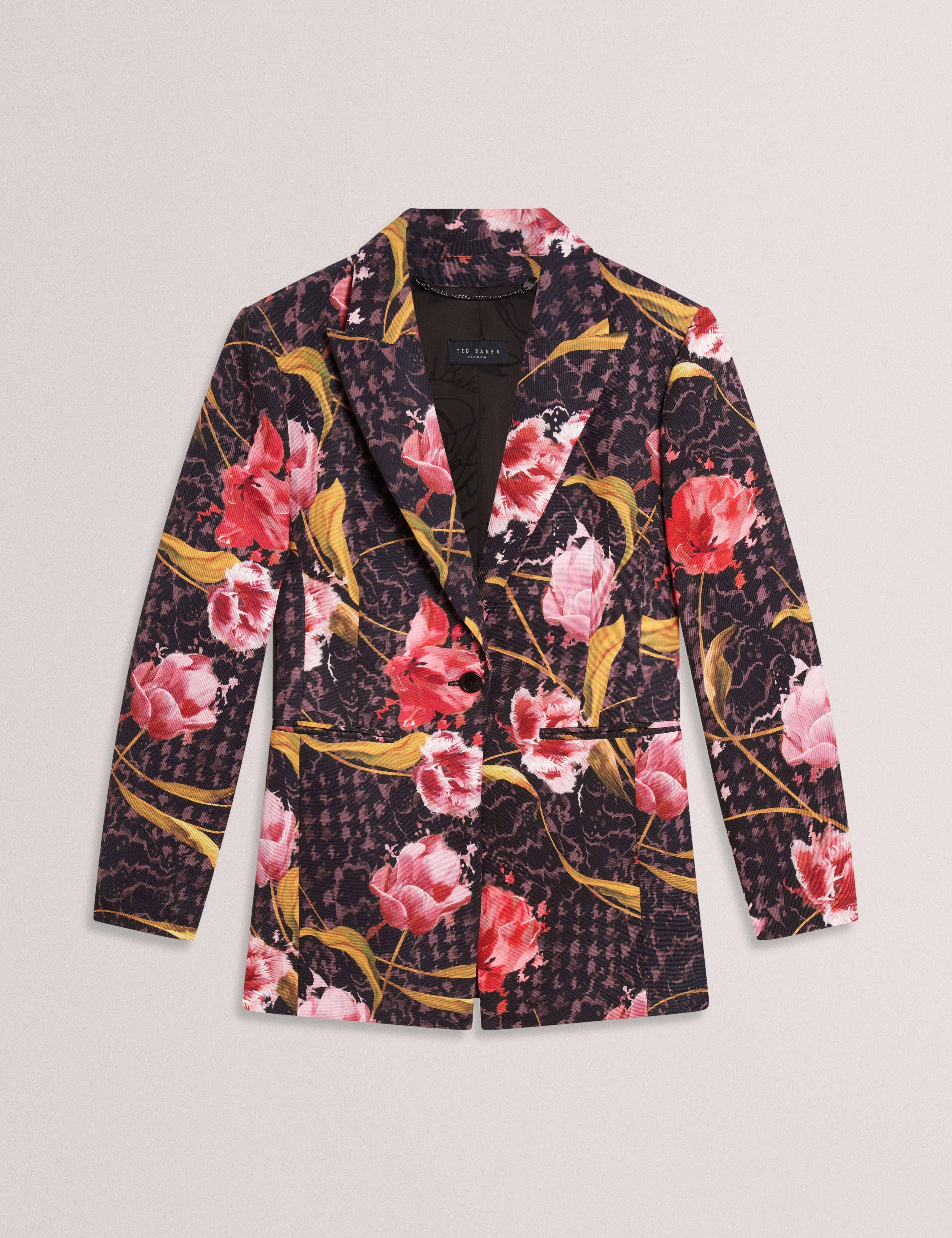 كواري بليزر مطبّع باللون الأسود