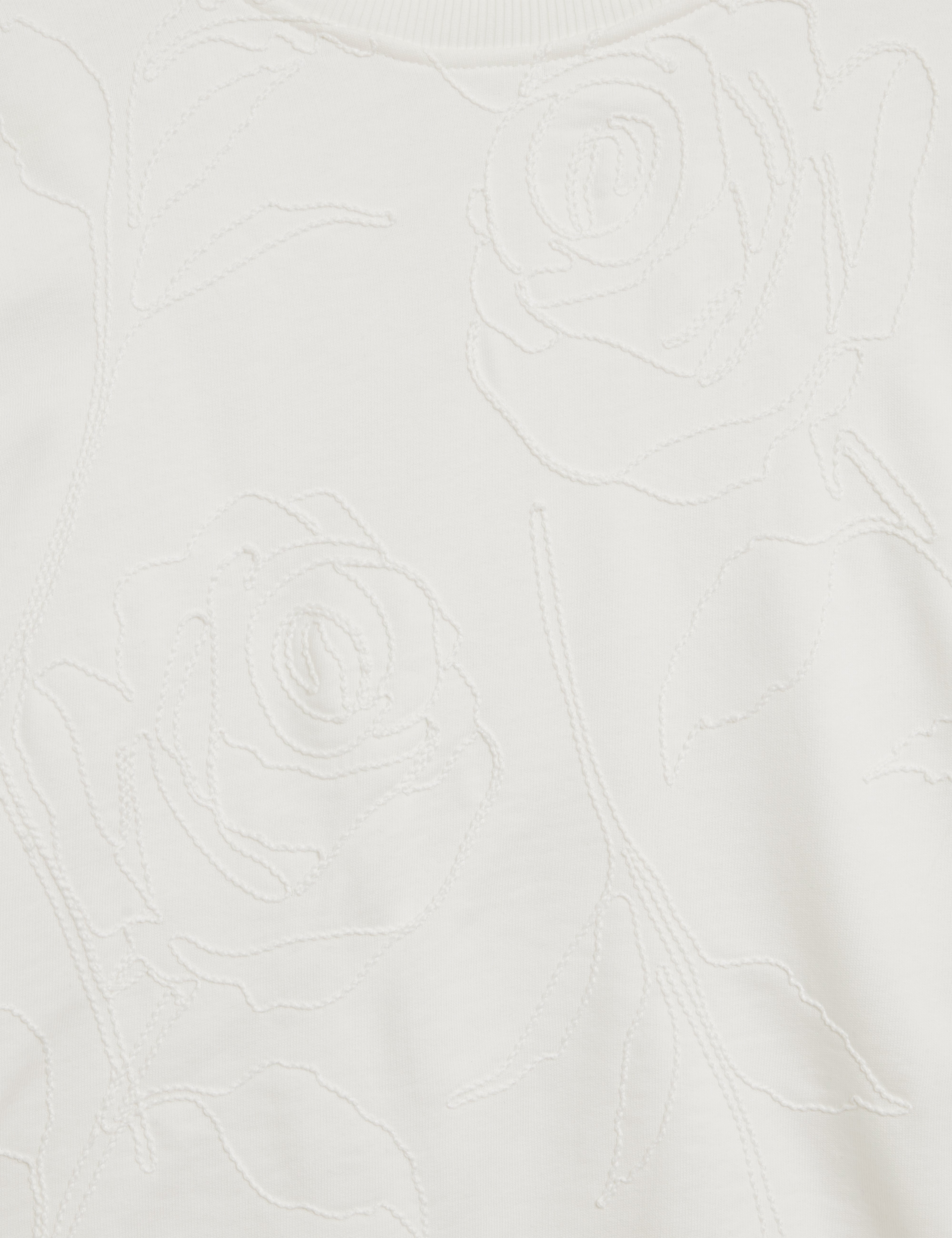 سويت شيرت مطبوع من زيبي باللون العاجي